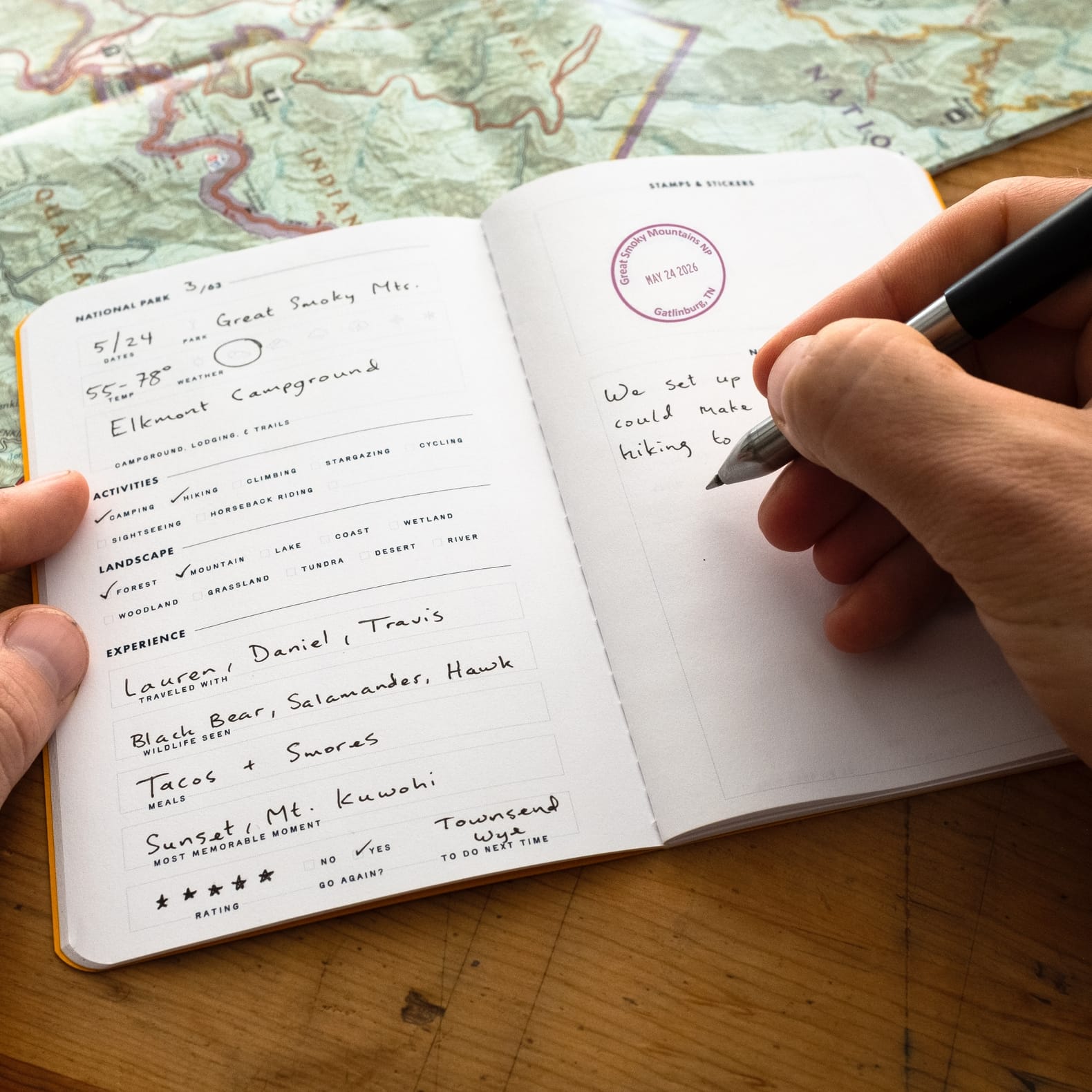 JTTP Products National Parks Passport Stamp Journal available in Joshua Tree at JT Trading Post