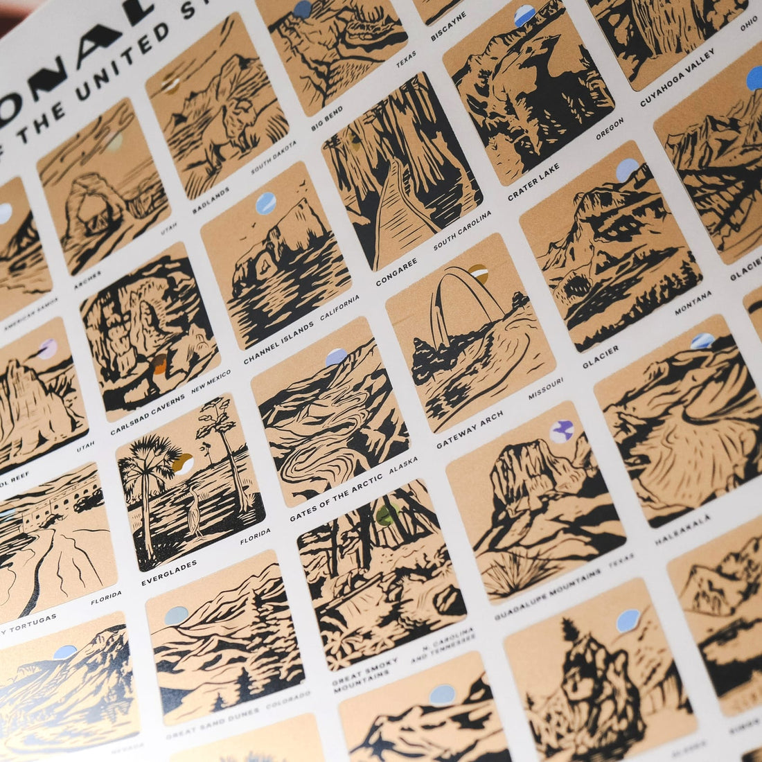JTTP Products National Parks Scratch-Off Print | Tube available in Joshua Tree at JT Trading Post