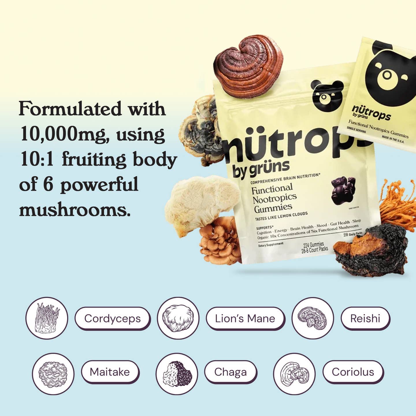 JTTP Products Nütrops Adult Functional Nootropics Gummies, 14 Servings available in Joshua Tree at JT Trading Post