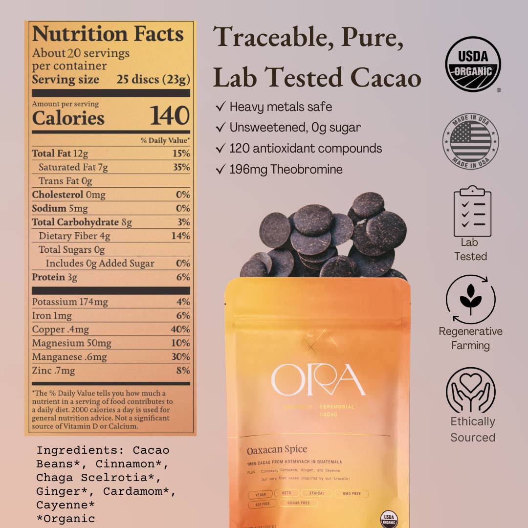 JTTP Products Oaxacan Spice Cacao | Organic Ceremonial Chocolate available in Joshua Tree at JT Trading Post