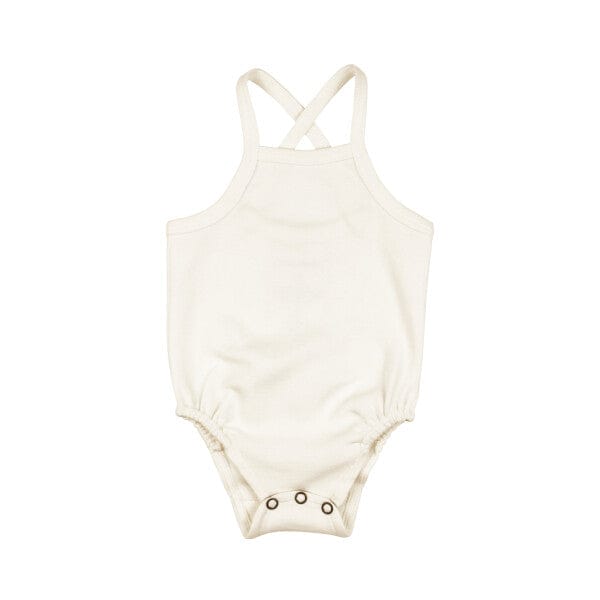 JTTP Products Organic Criss Cross Bodysuit Buttercream available in Joshua Tree at JT Trading Post