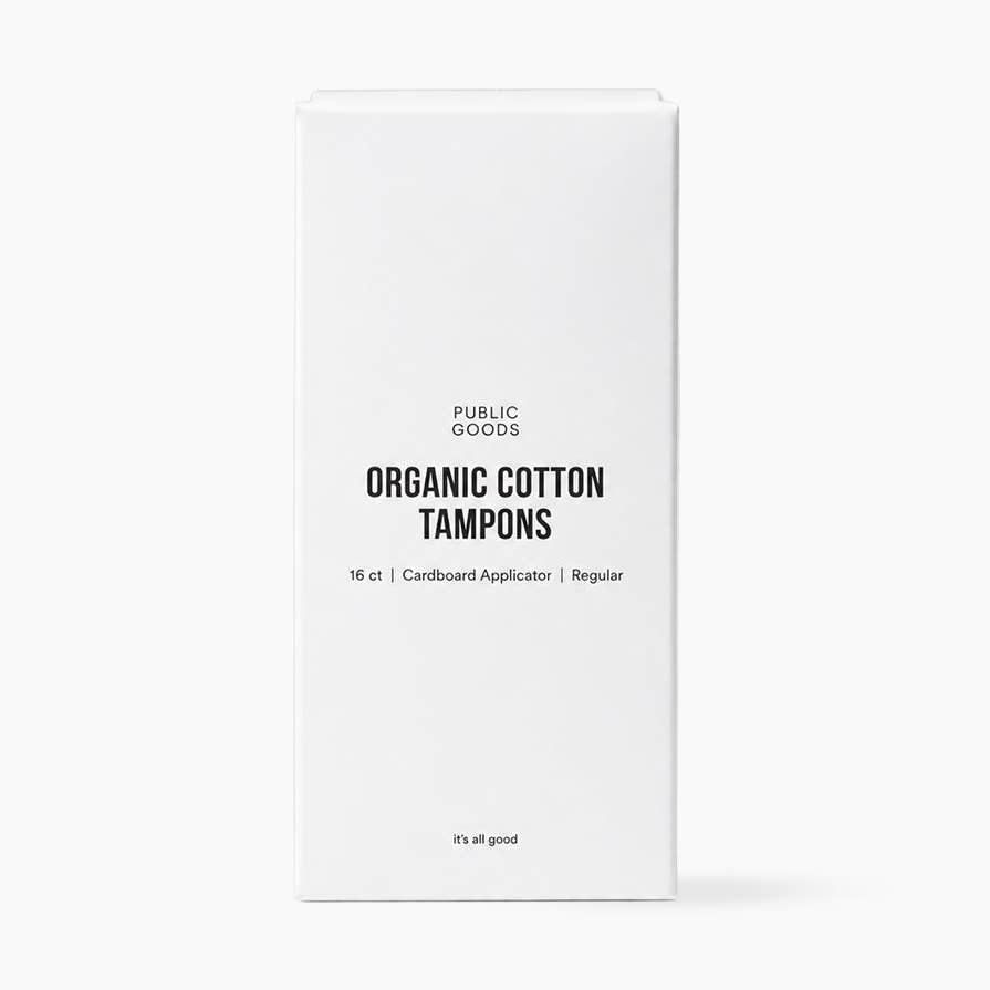 JTTP Products Public Goods - Organic Cotton Tampons 16 ct. available in Joshua Tree at JT Trading Post