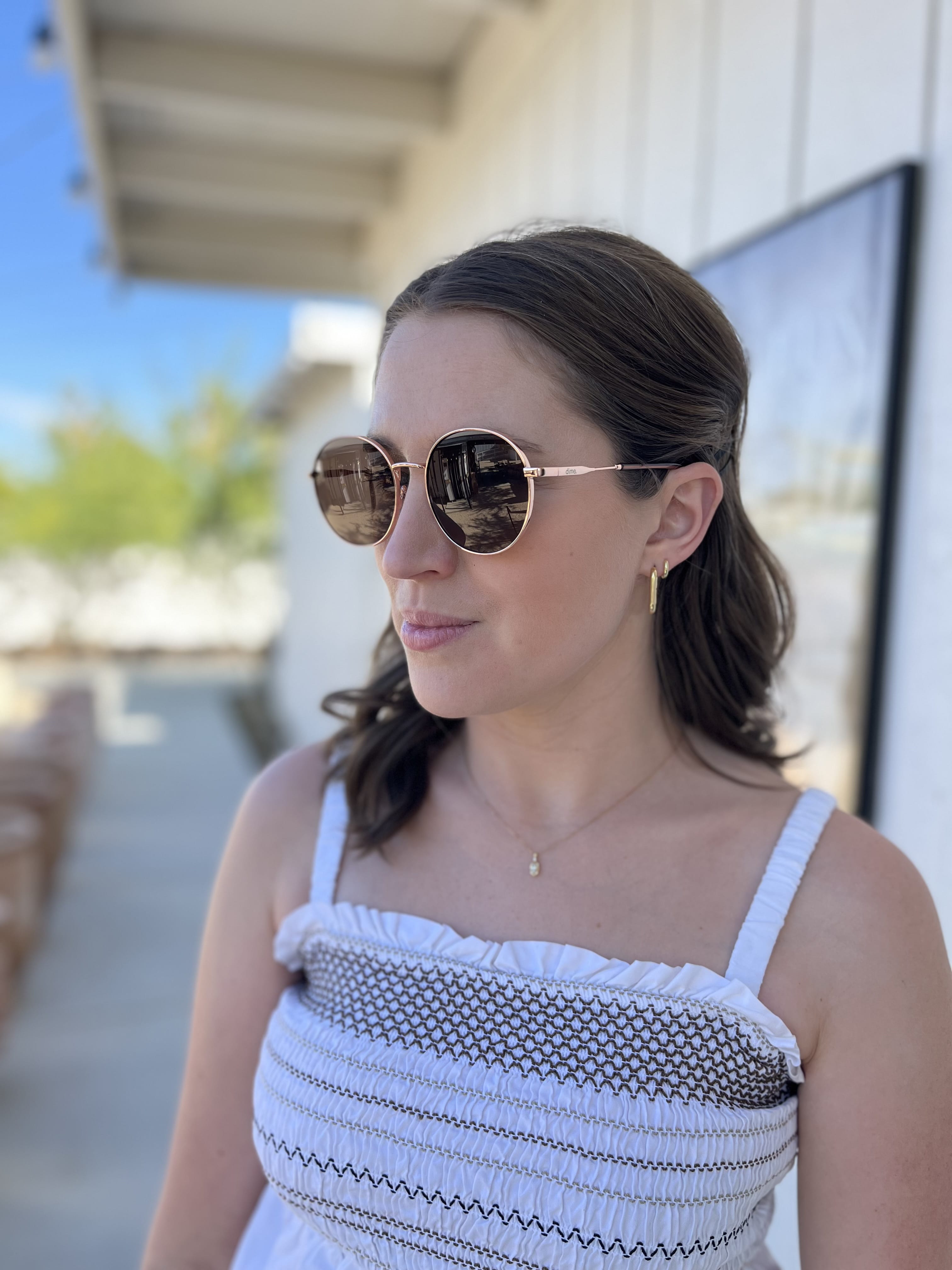 JTTP Products Silverlake Champagne + Brown Tint by DIME | Polarized Sunglasses available in Joshua Tree at JT Trading Post