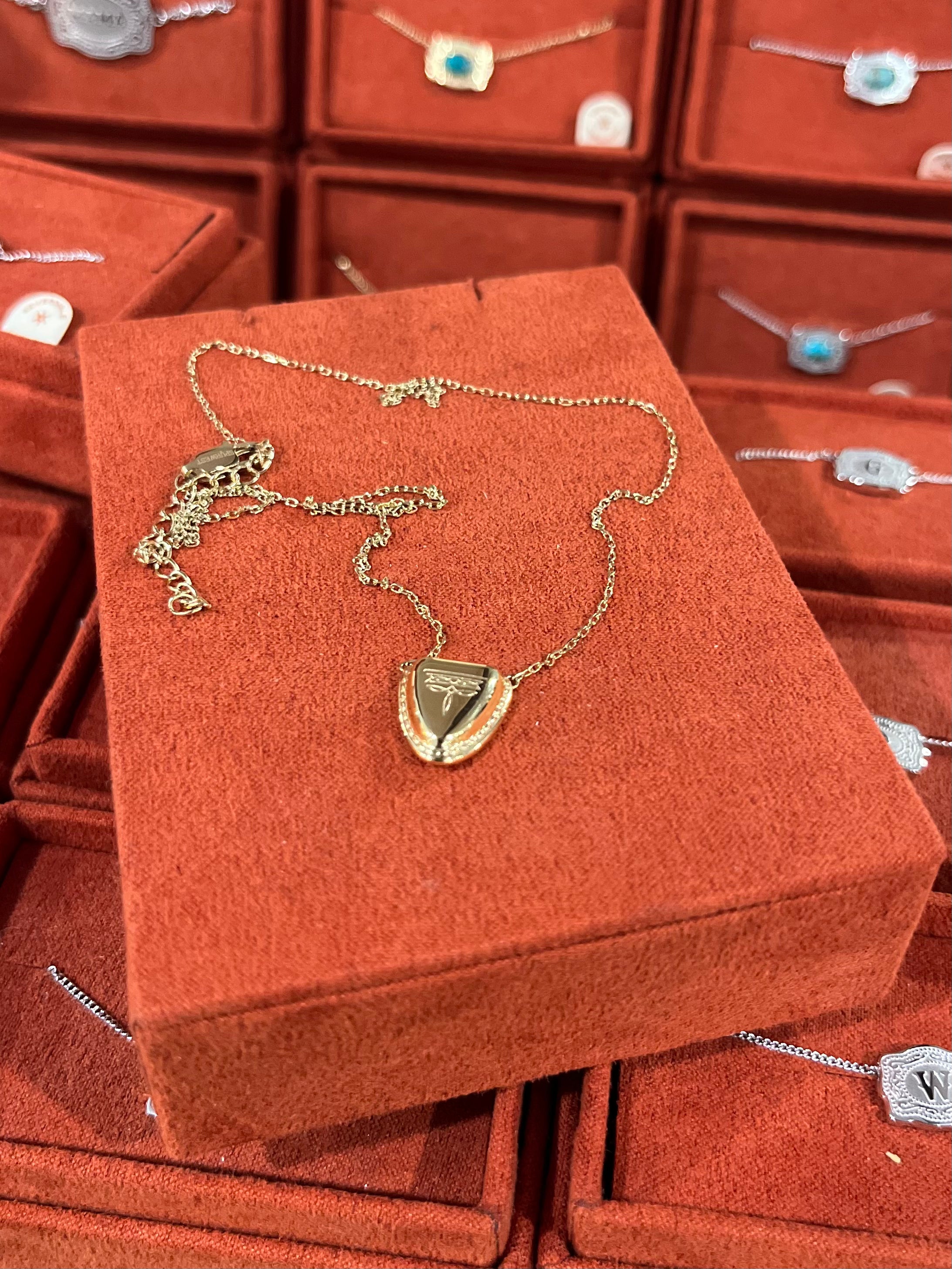 JTTP Products Spur West | Round Boot Tip Necklace | Gold available in Joshua Tree at JT Trading Post