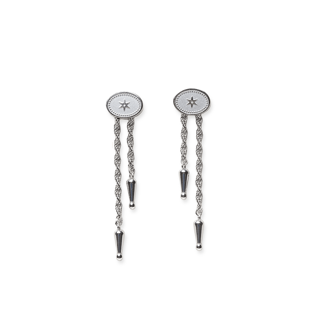 JTTP Products SpurWest | Annley Bolo Tie Earrings | Sliver available in Joshua Tree at JT Trading Post