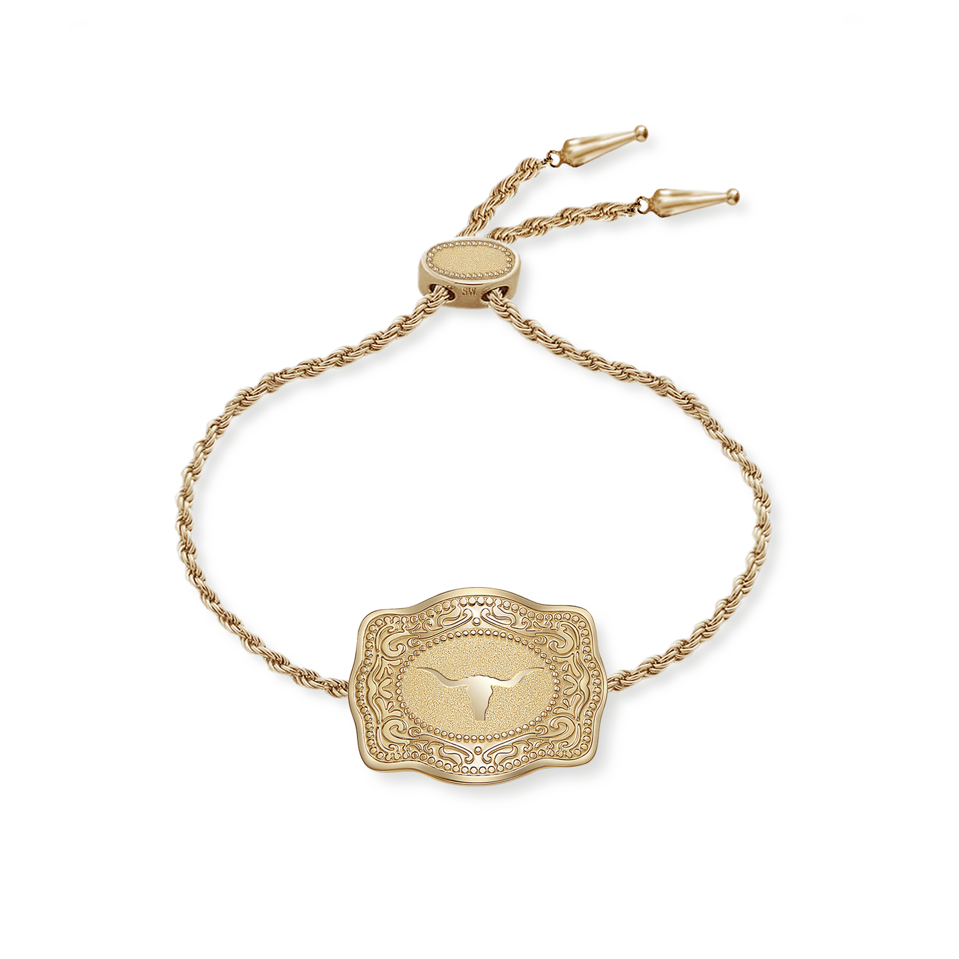 JTTP Products SpurWest | Mini Belt Buckle Bracelet (Longhorn) | Gold available in Joshua Tree at JT Trading Post