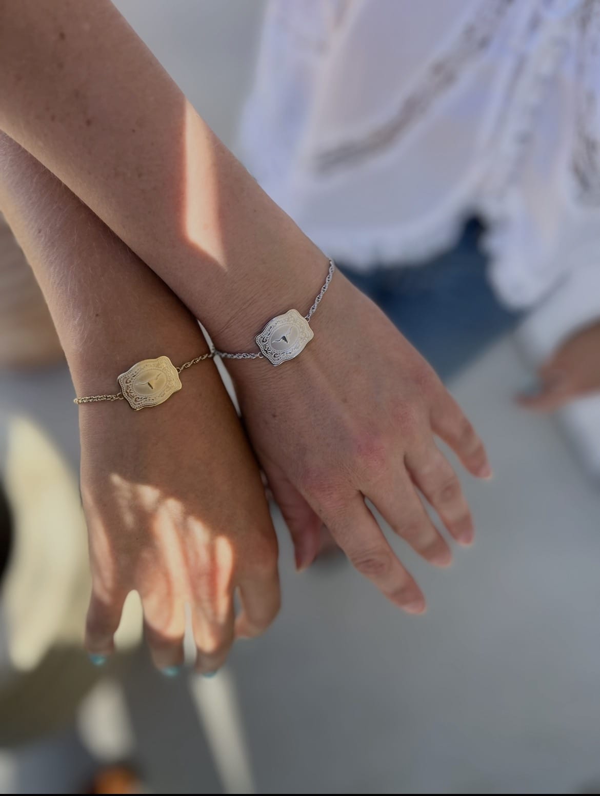 JTTP Products SpurWest | Mini Belt Buckle Bracelet (Longhorn) | Silver available in Joshua Tree at JT Trading Post