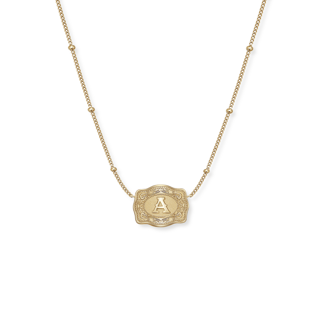 JTTP Products SpurWest | Ultra Mini Belt Buckle Necklace | Gold available in Joshua Tree at JT Trading Post