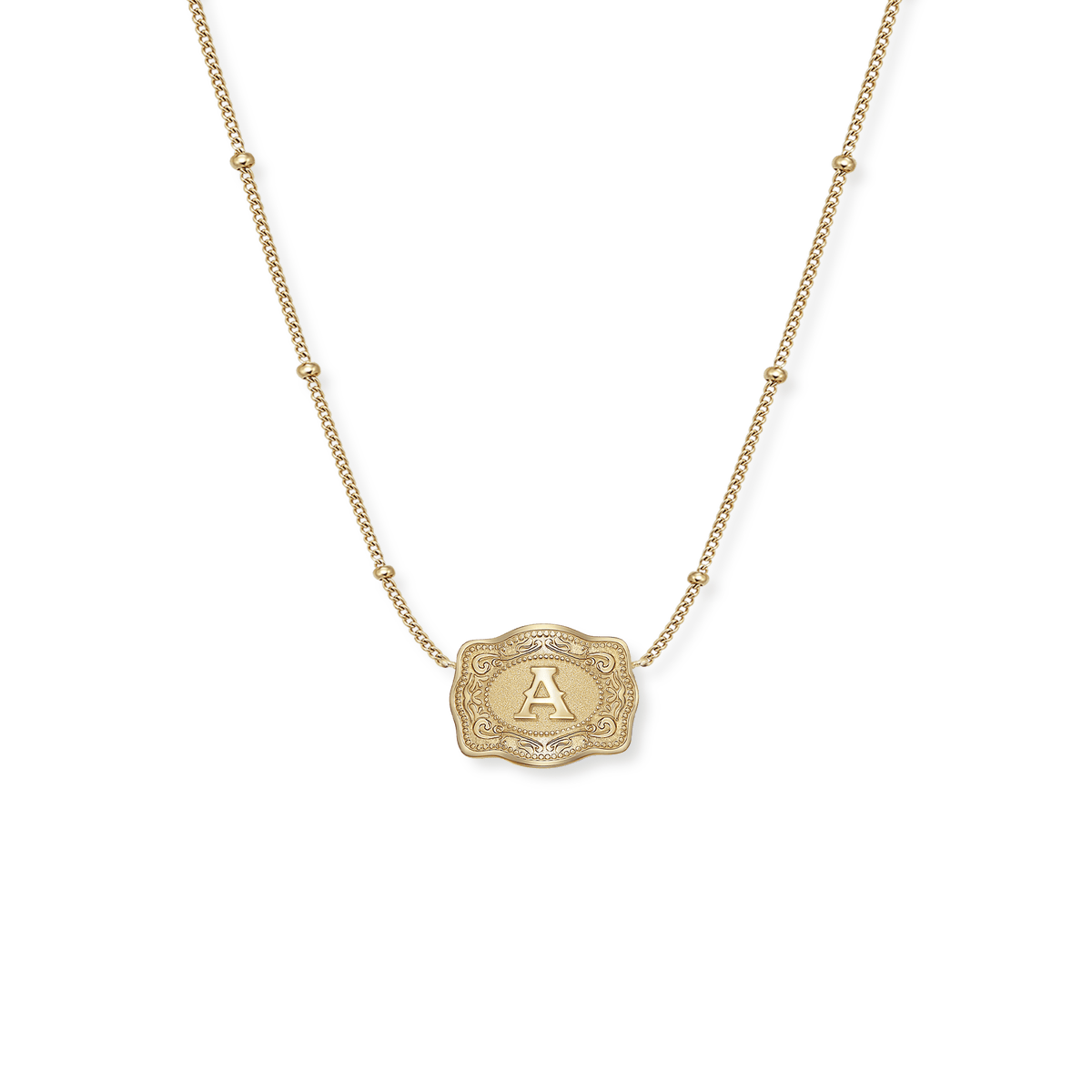 JTTP Products SpurWest | Ultra Mini Belt Buckle Necklace | Gold available in Joshua Tree at JT Trading Post