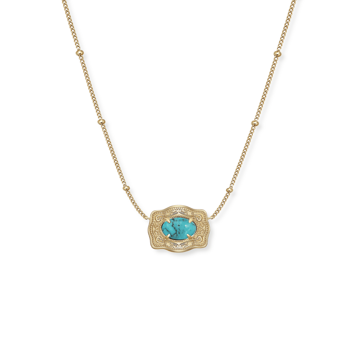 JTTP Products SpurWest | Ultra Mini Belt Buckle Necklace (Oasis) | Gold available in Joshua Tree at JT Trading Post