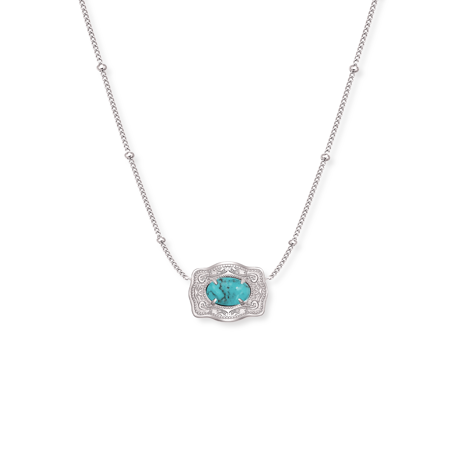 JTTP Products SpurWest | Ultra Mini Belt Buckle Necklace (Oasis) | Sliver available in Joshua Tree at JT Trading Post