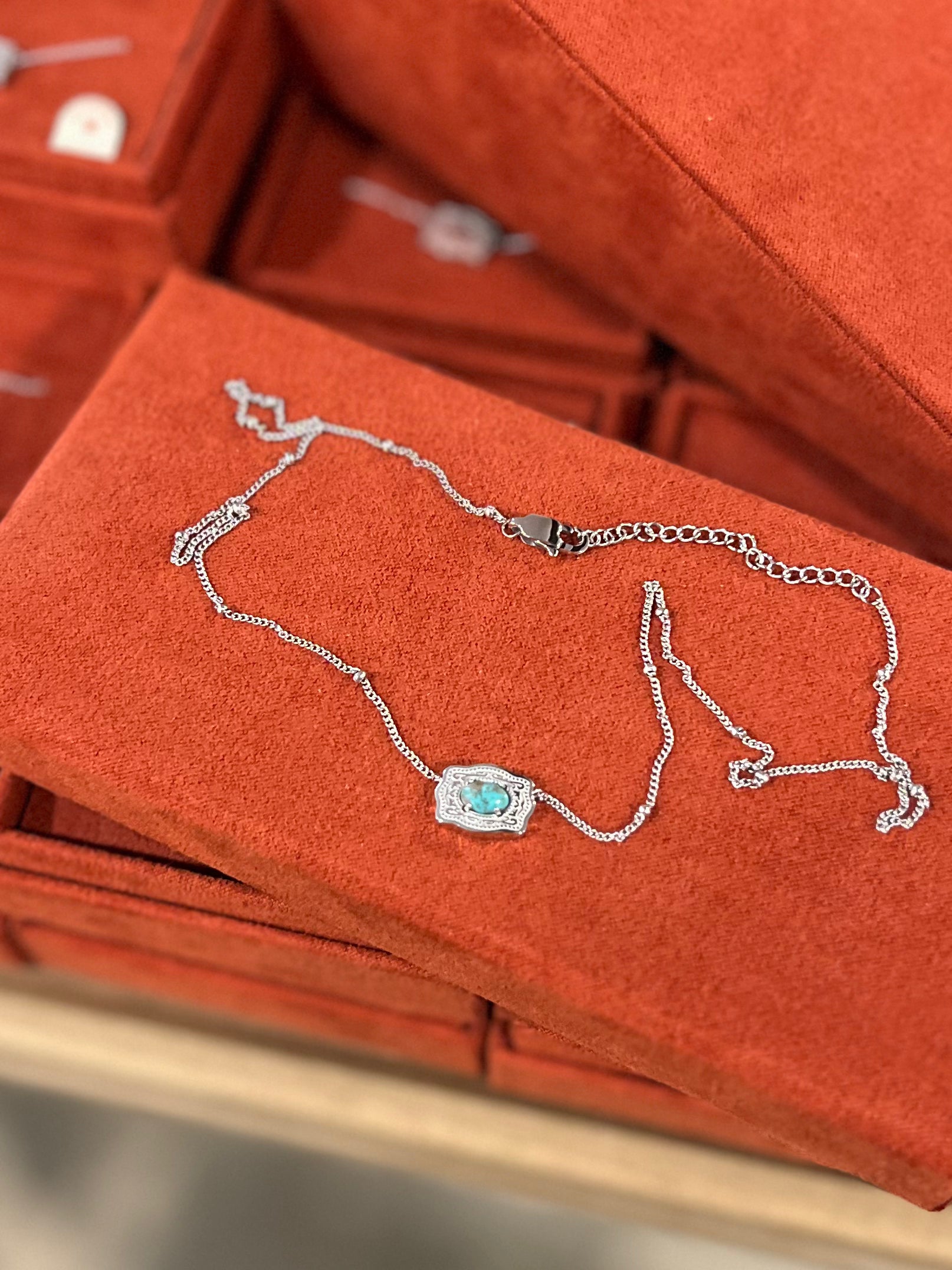 JTTP Products SpurWest | Ultra Mini Belt Buckle Necklace (Oasis) | Sliver available in Joshua Tree at JT Trading Post