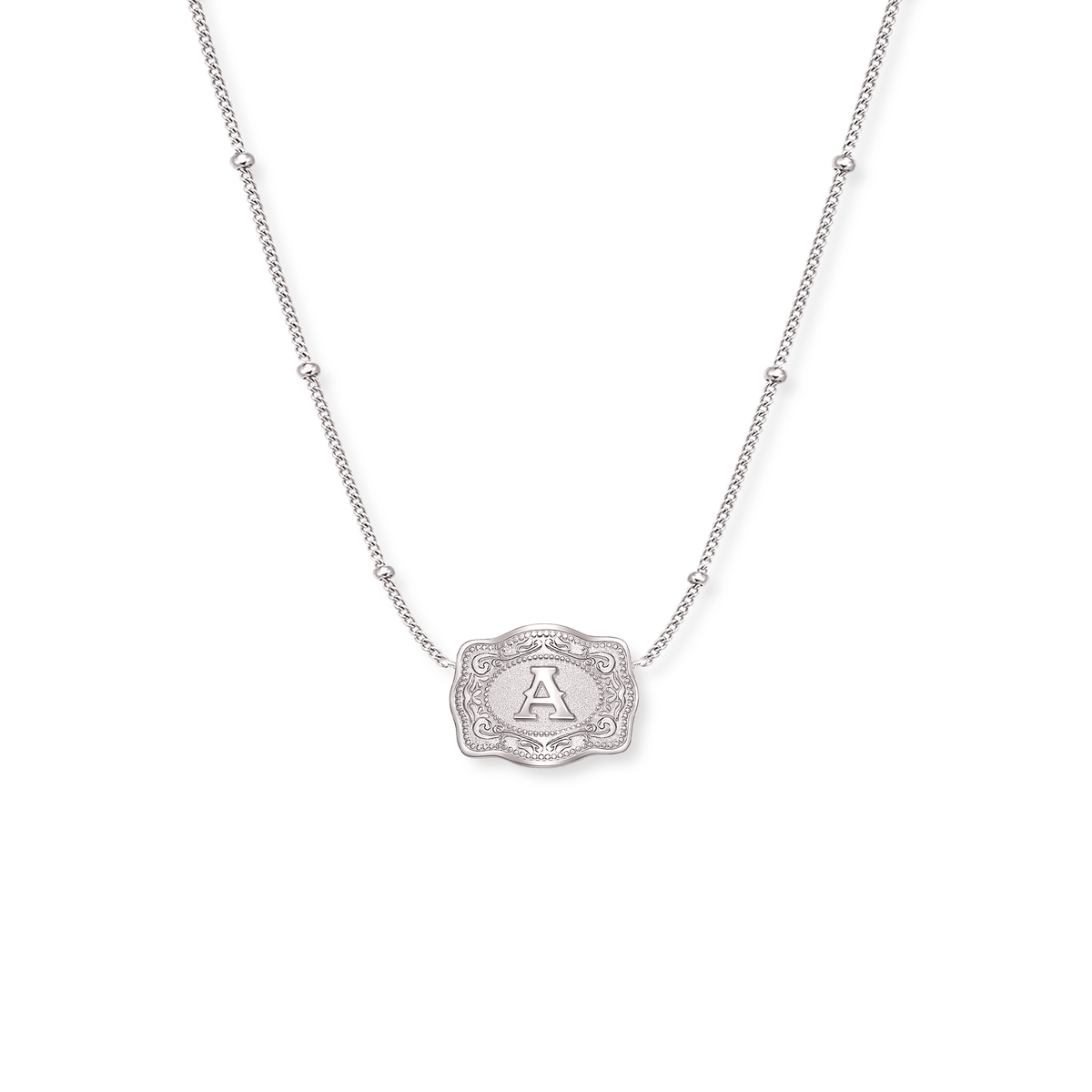 JTTP Products SpurWest | Ultra Mini Belt Buckle Necklace | Silver available in Joshua Tree at JT Trading Post