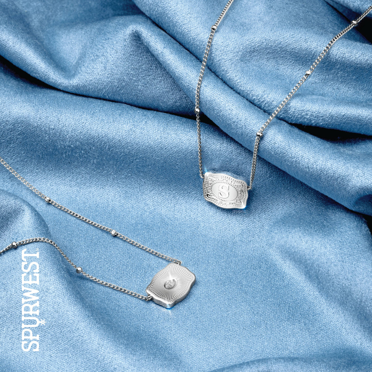 JTTP Products SpurWest | Ultra Mini Belt Buckle Necklace | Silver available in Joshua Tree at JT Trading Post