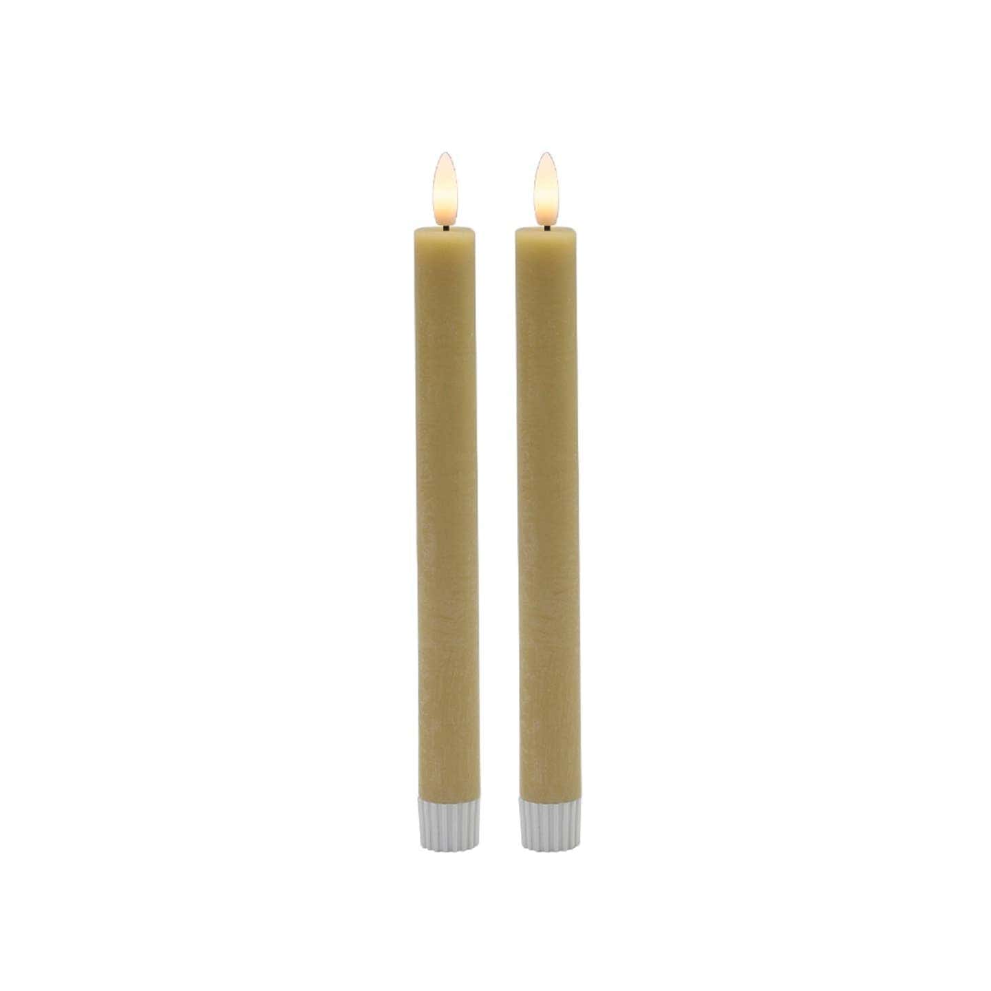 JTTP Products Taper Flameless Candle | Champagne | 2 Pc Med available in Joshua Tree at JT Trading Post