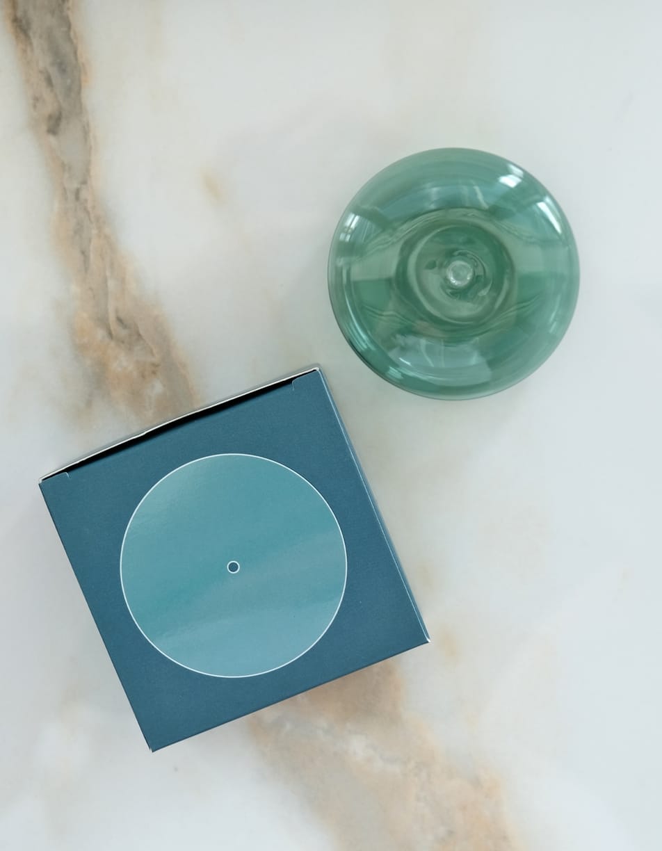 JTTP Products Teal Glass Bubble Incense Holder available in Joshua Tree at JT Trading Post