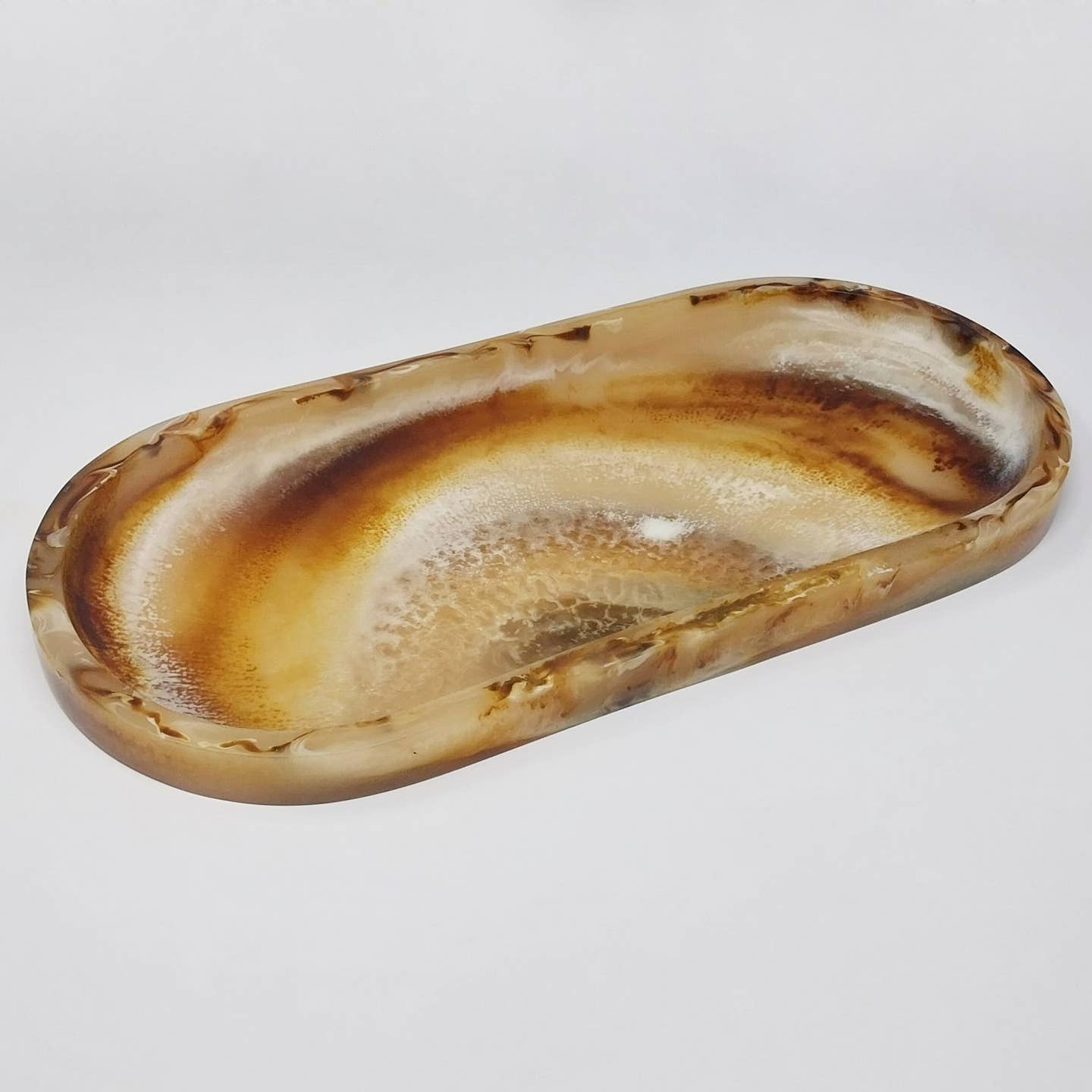 JTTP Products Tortoiseshell Resin Oval Tray available in Joshua Tree at JT Trading Post