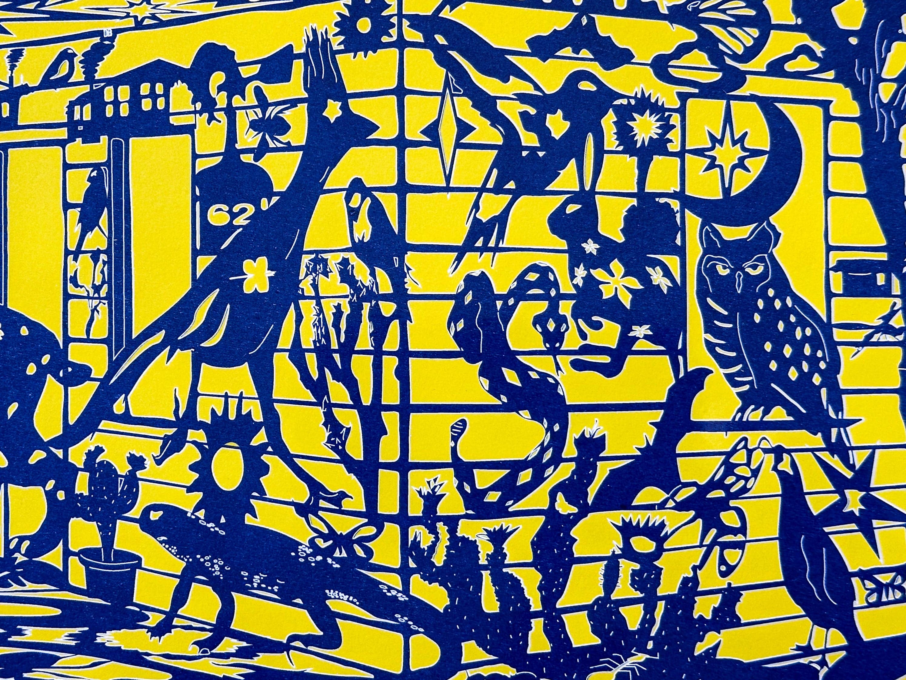 kreaturetown Joshua Tree:  "Homestead"    11x14 Risograph Print available in Joshua Tree at JT Trading Post