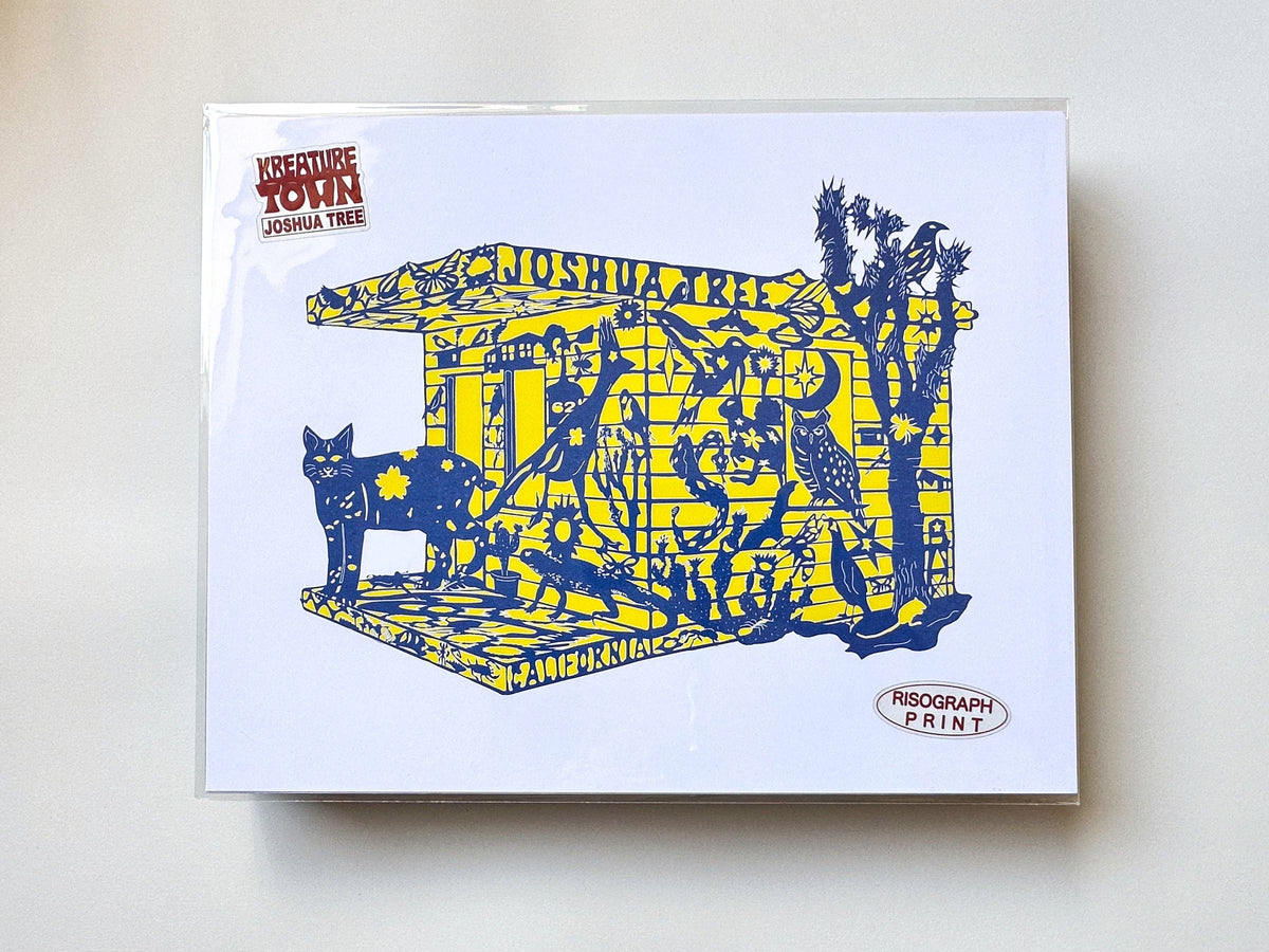 kreaturetown Joshua Tree:  "Homestead"    11x14 Risograph Print available in Joshua Tree at JT Trading Post