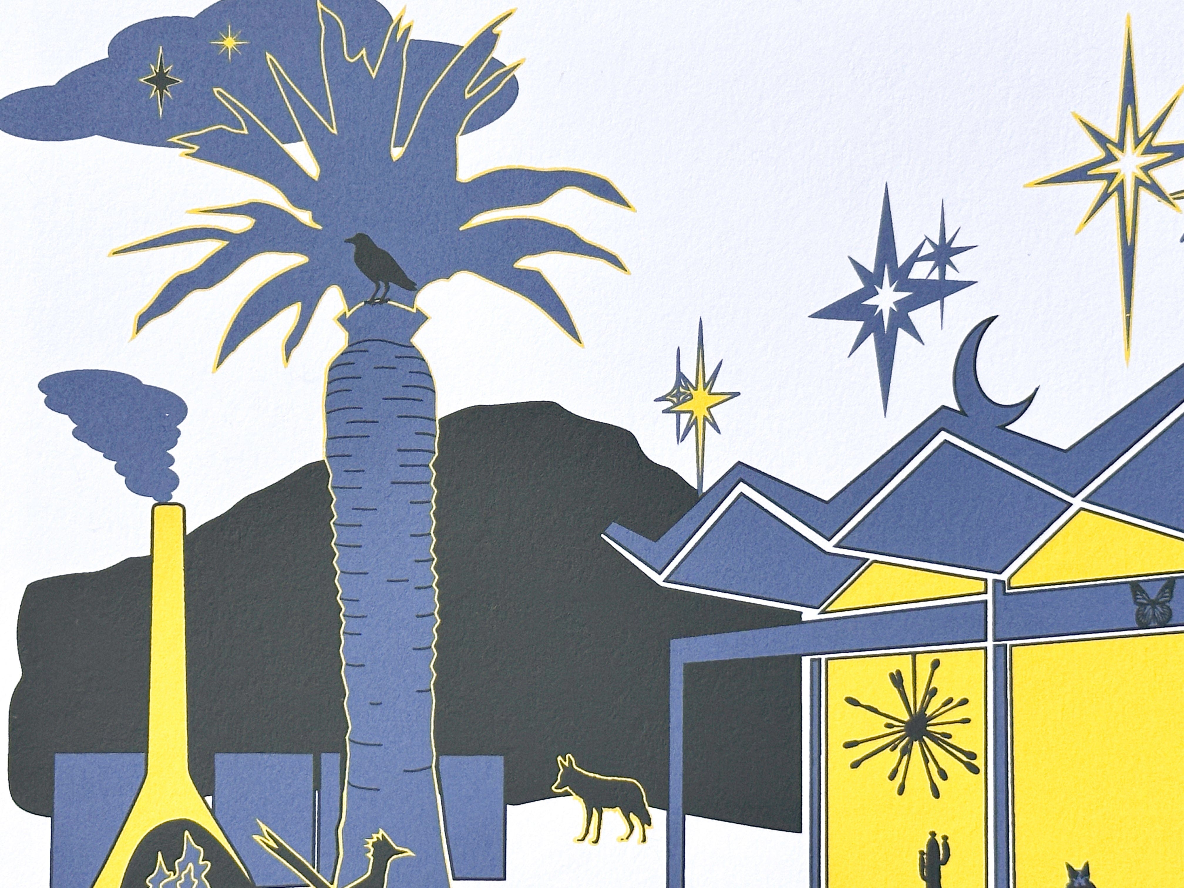 kreaturetown Palm Springs: "Twilight Time" 8 x 10 Screen Print available in Joshua Tree at JT Trading Post