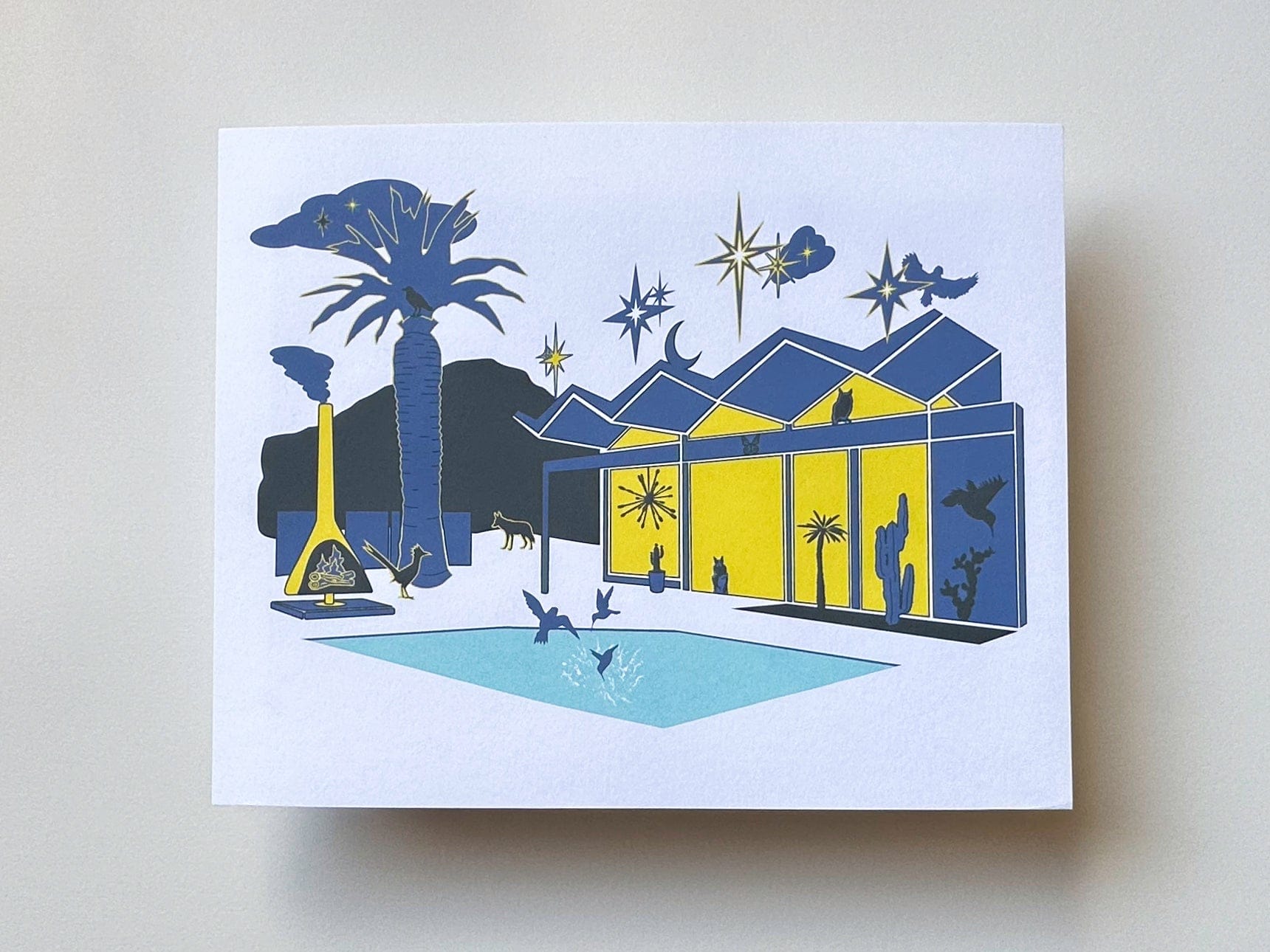 kreaturetown Palm Springs: "Twilight Time" 8 x 10 Screen Print available in Joshua Tree at JT Trading Post