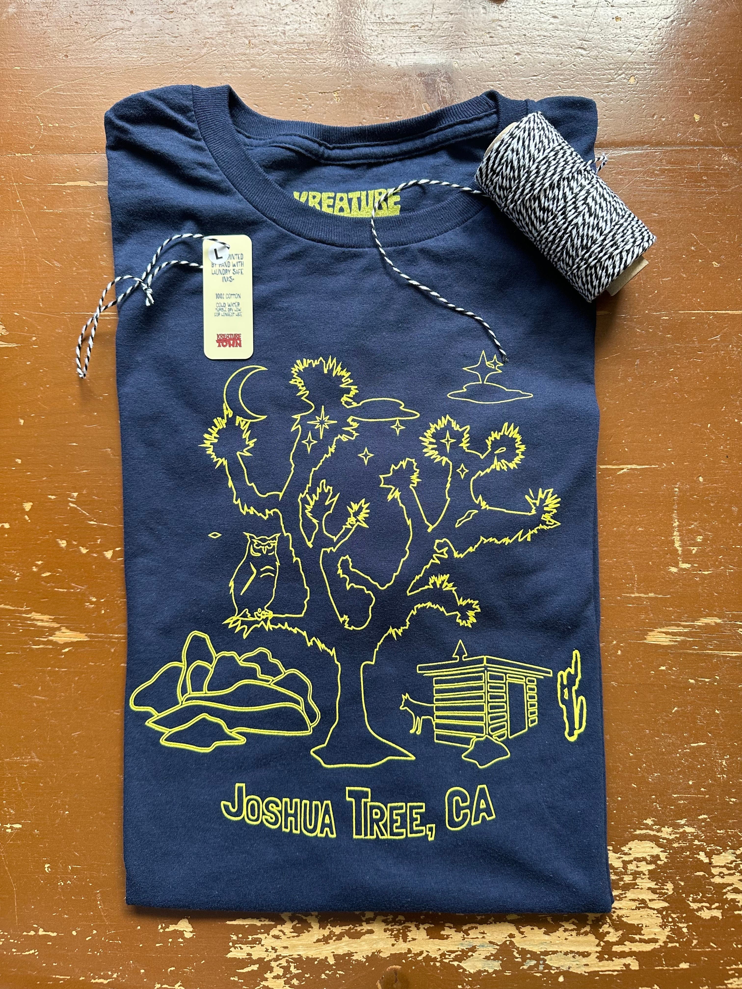 kreaturetown T Shirt:  Night Owl:  100% Ring-Spun Cotton available in Joshua Tree at JT Trading Post