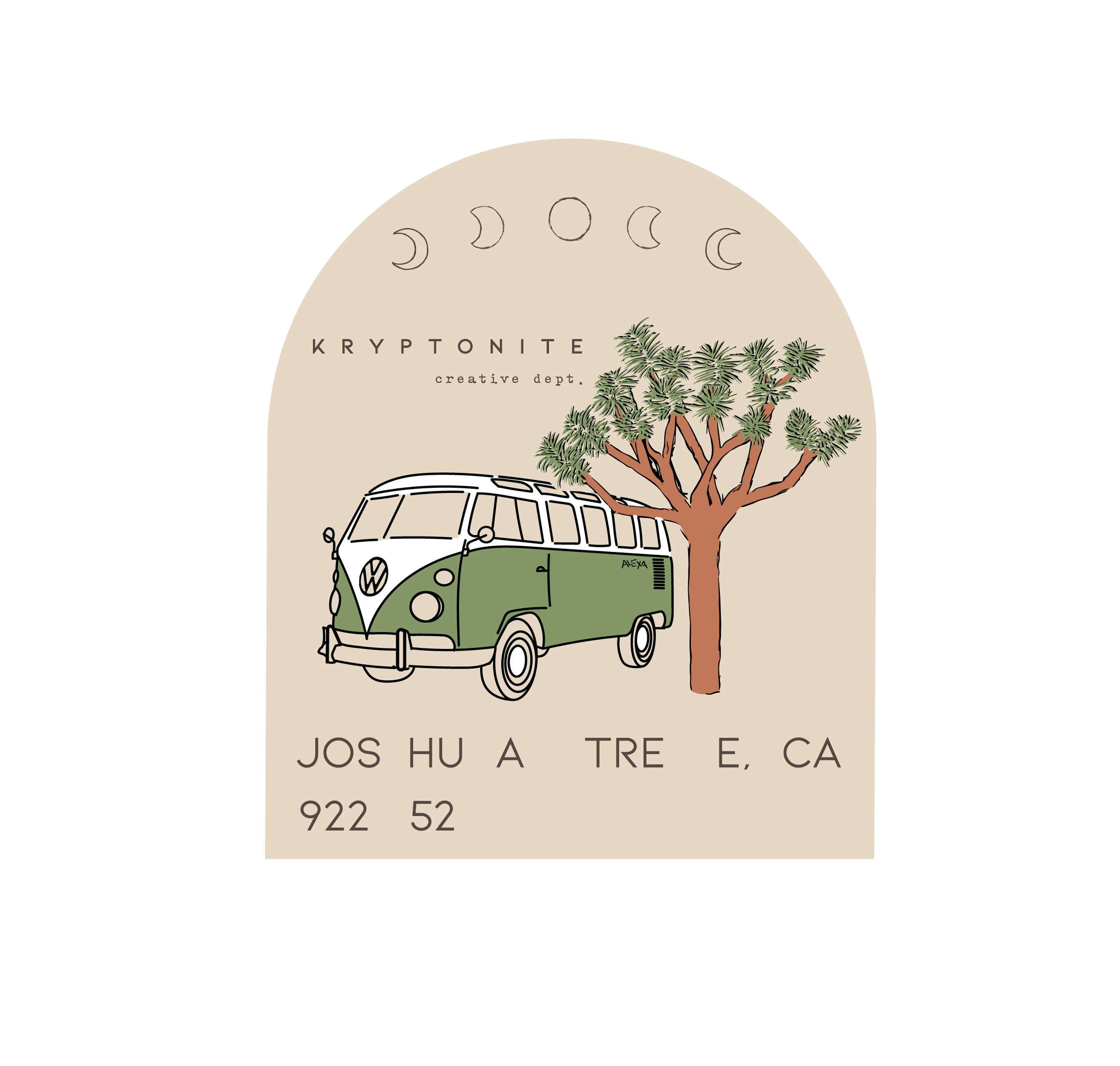 KRYPTONITE Destination: Joshua Tree, CA STICKER available in Joshua Tree at JT Trading Post