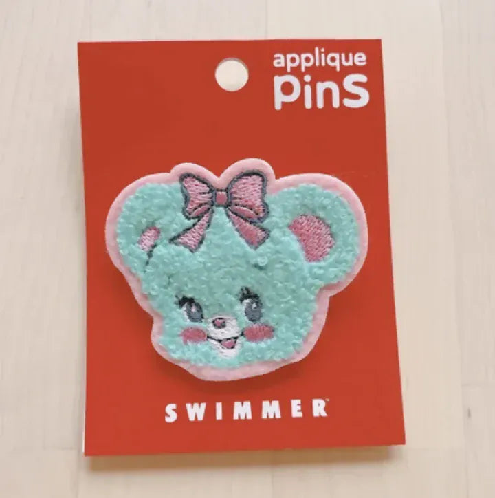 Opal Atlas SWIMMER Applique Pins (Bunny, Cat, Bear) available in Joshua Tree at JT Trading Post