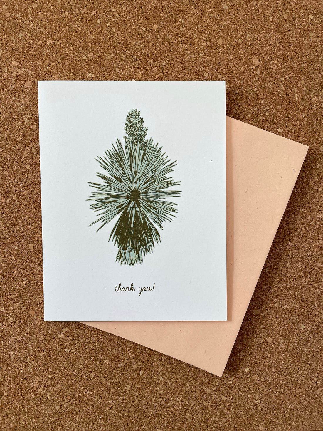 Opal Atlas Mojave Yucca Greeting Card - thank you! available in Joshua Tree at JT Trading Post