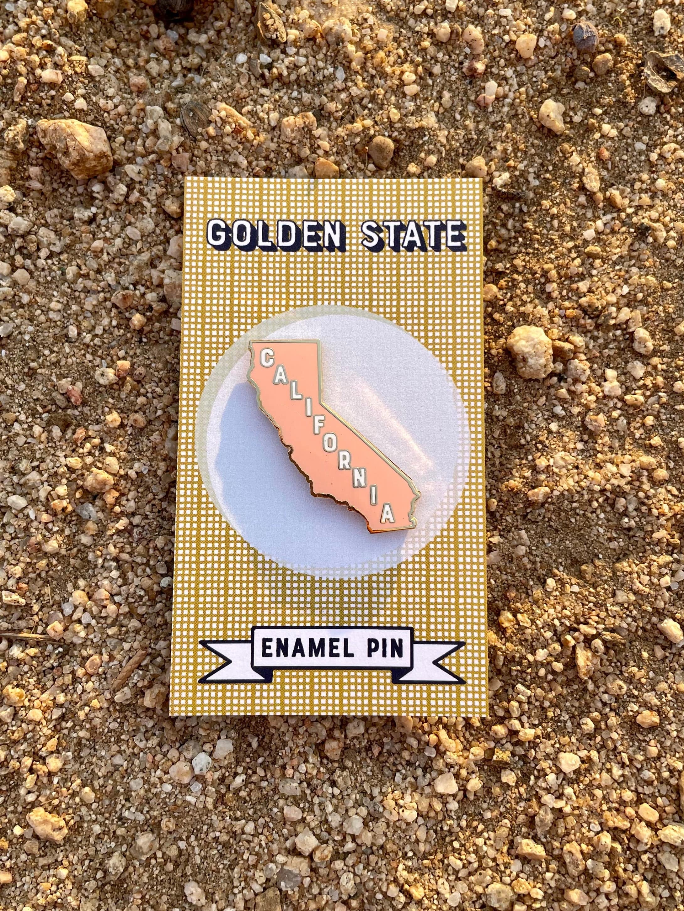 Opal Atlas Golden State Enamel Pin available in Joshua Tree at JT Trading Post
