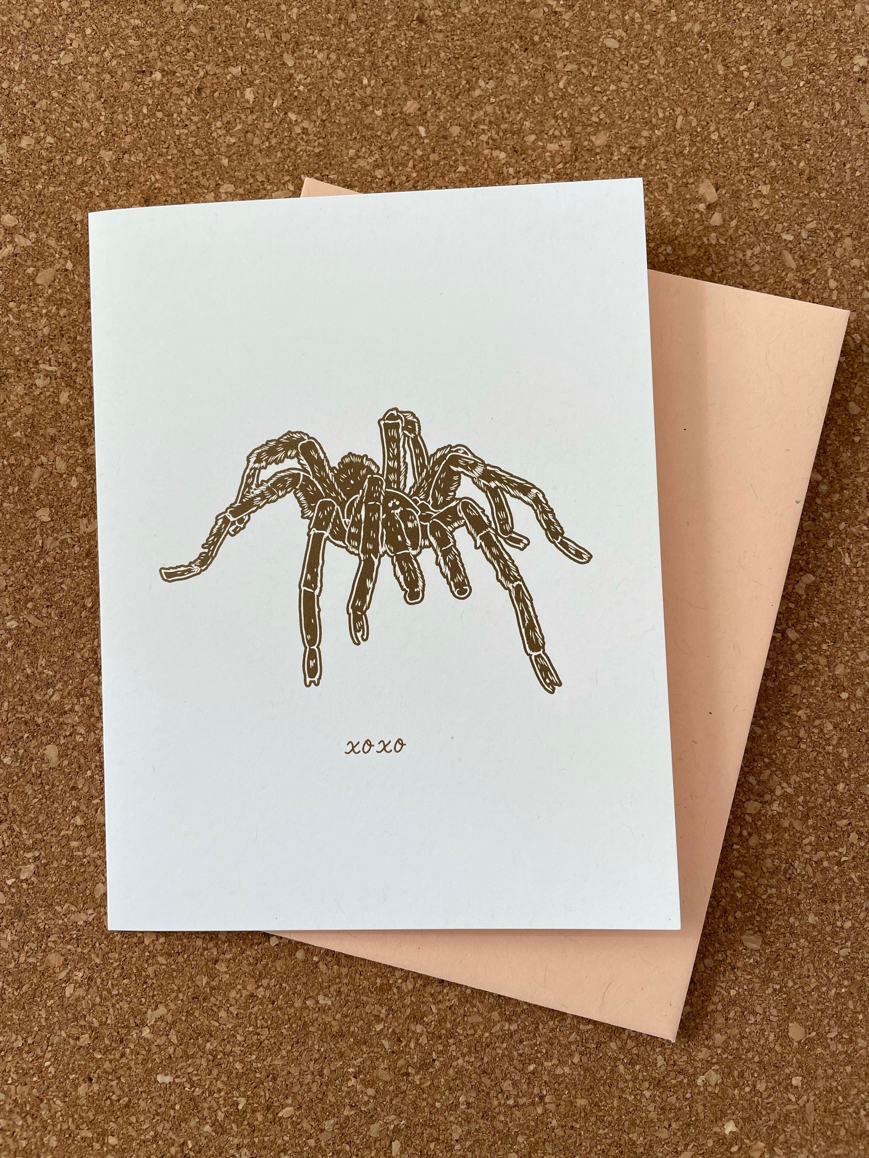 Opal Atlas Tarantula Greeting Card - xoxo available in Joshua Tree at JT Trading Post