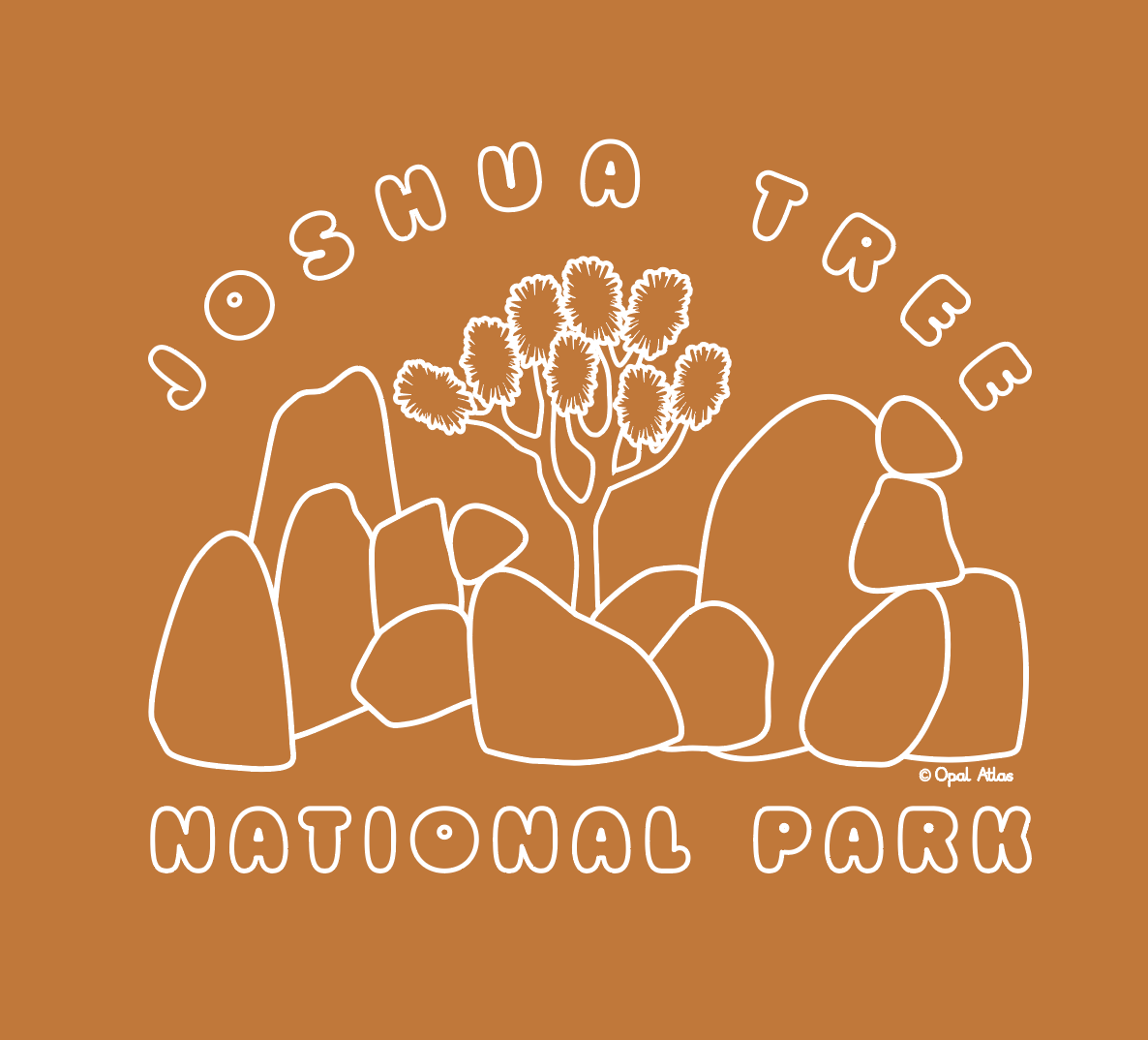 Opal Atlas JTNP Trees & Rocks Tee available in Joshua Tree at JT Trading Post