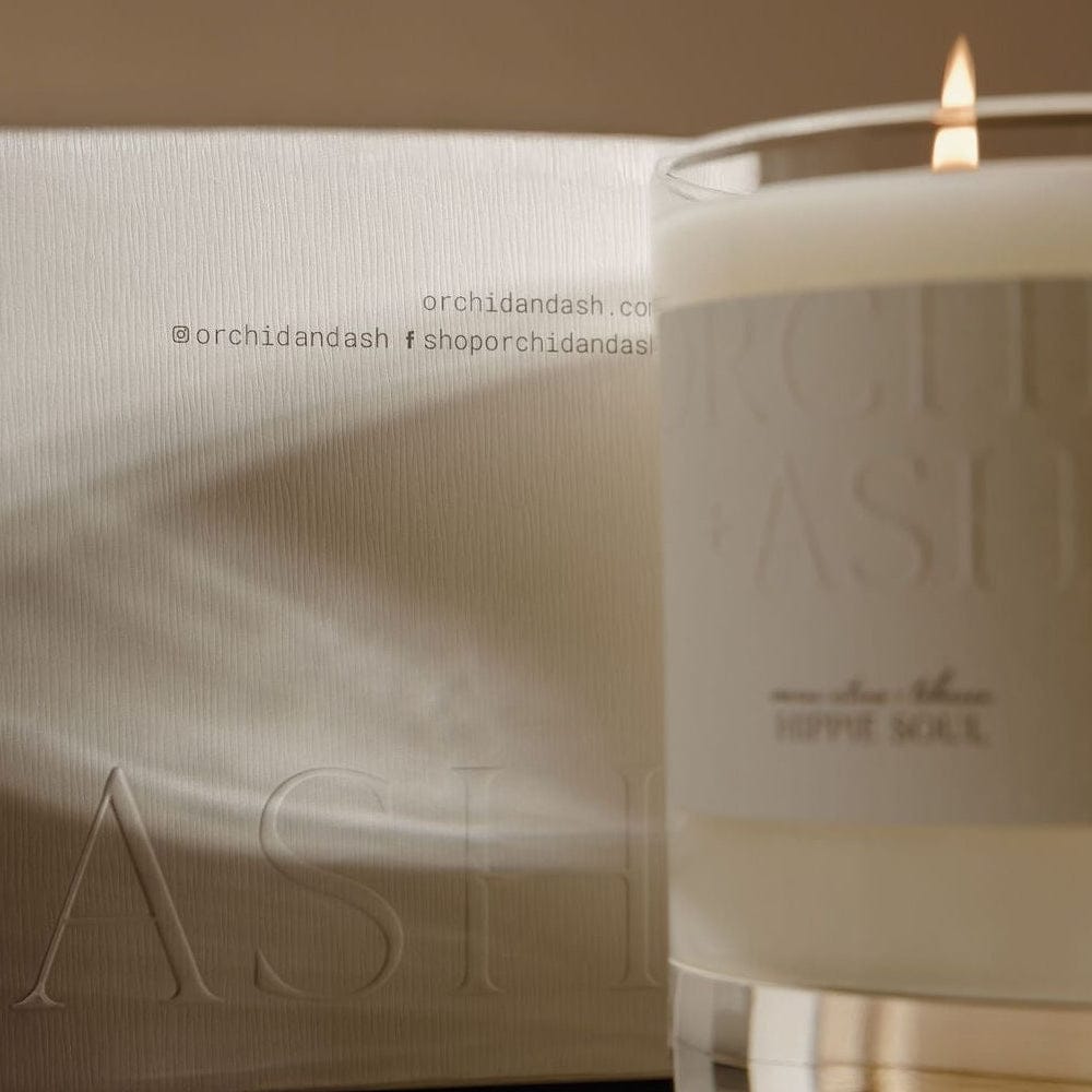 Orchid + Ash HIPPIE SOUL Natural Candle available in Joshua Tree at JT Trading Post
