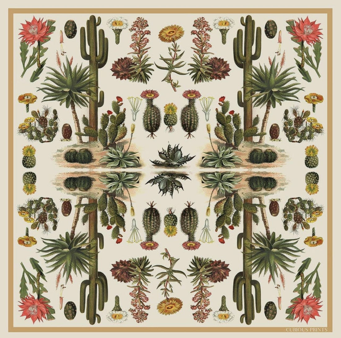 Cactus Bandana Silk Scarf - Rancho Relaxo