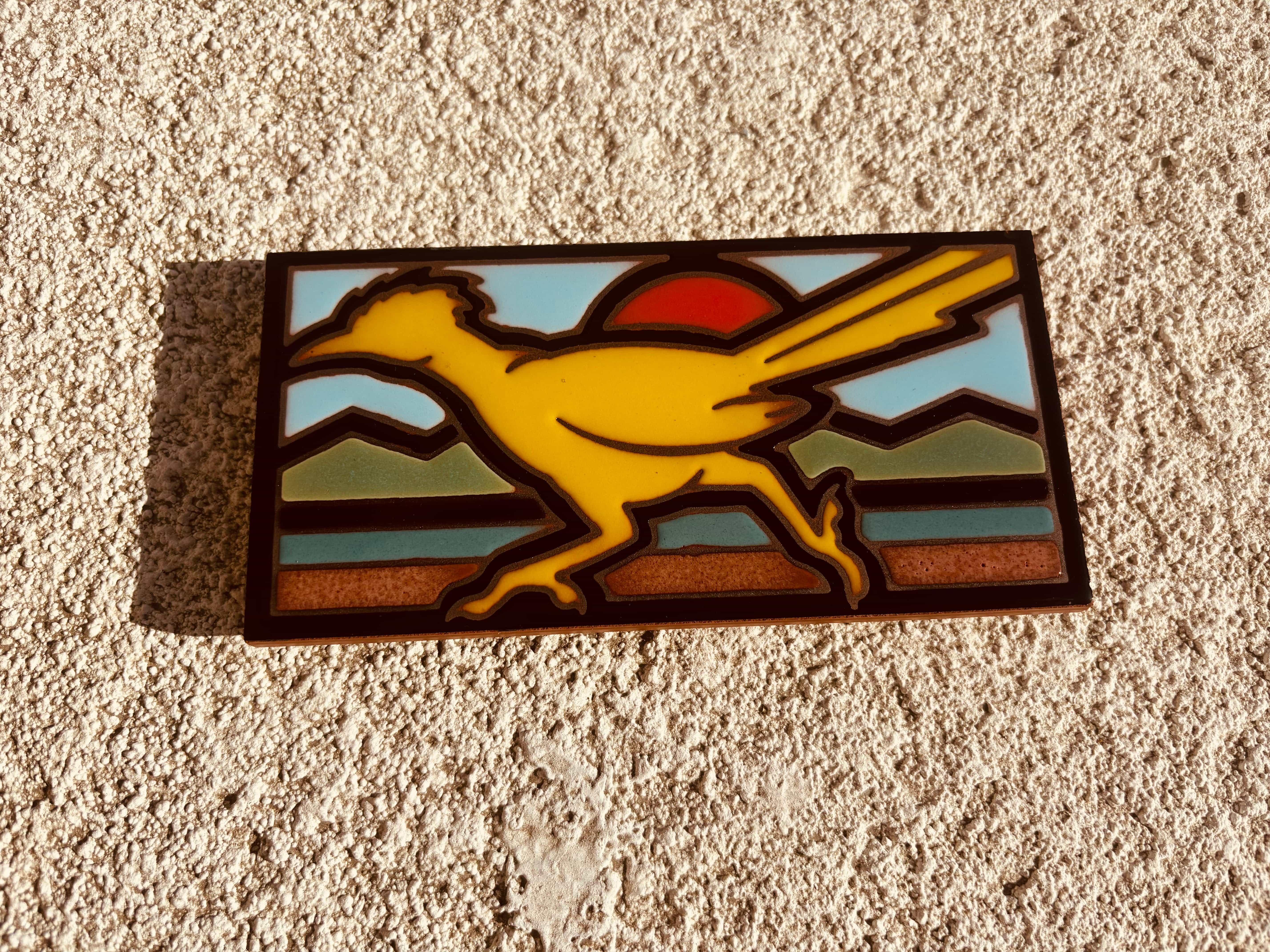 Rancho Relaxo Hand Glazed Art Tile Trivet available in Joshua Tree at JT Trading Post