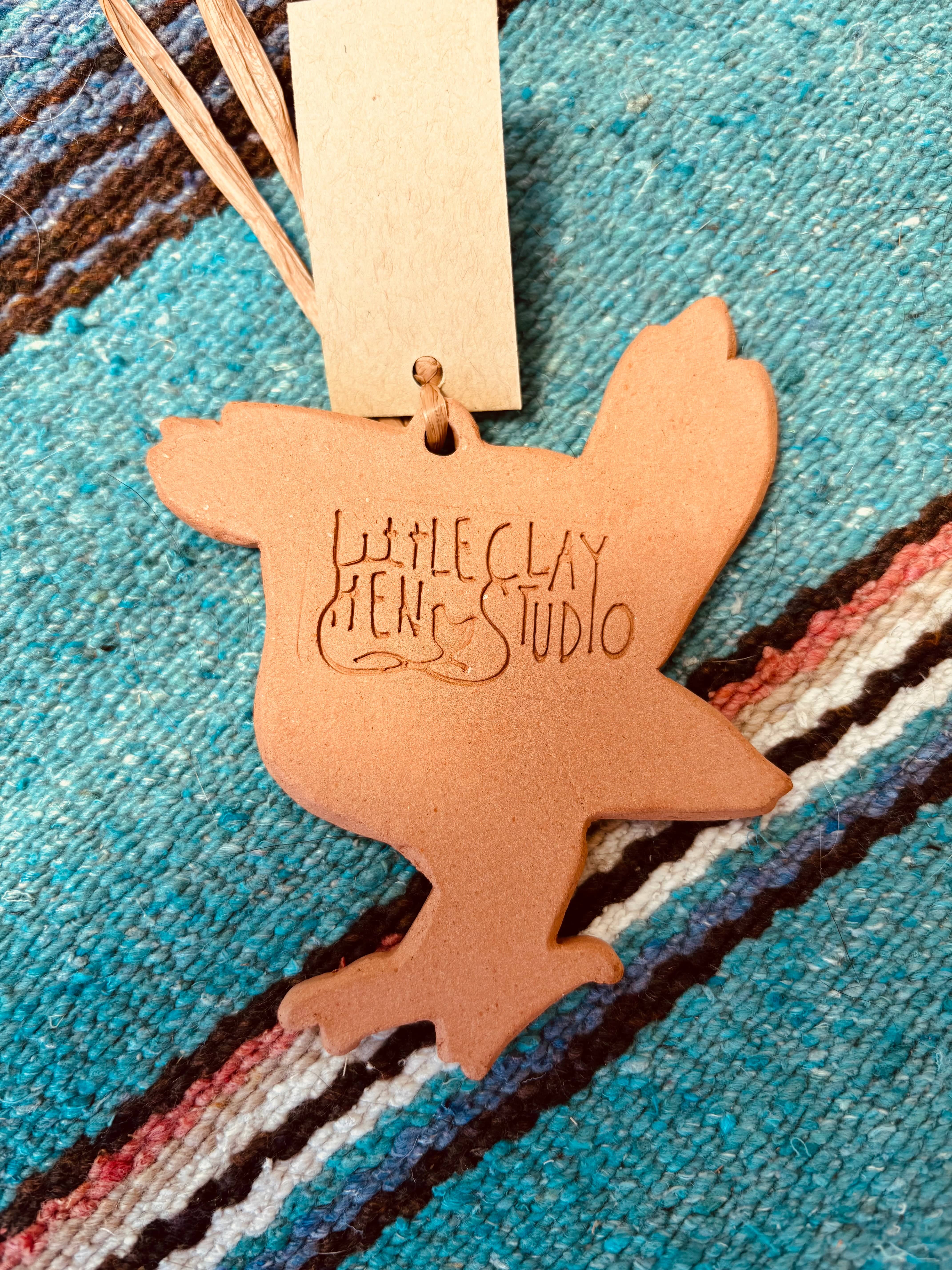 Rancho Relaxo Handmade Clay Roadrunner Ornament available in Joshua Tree at JT Trading Post