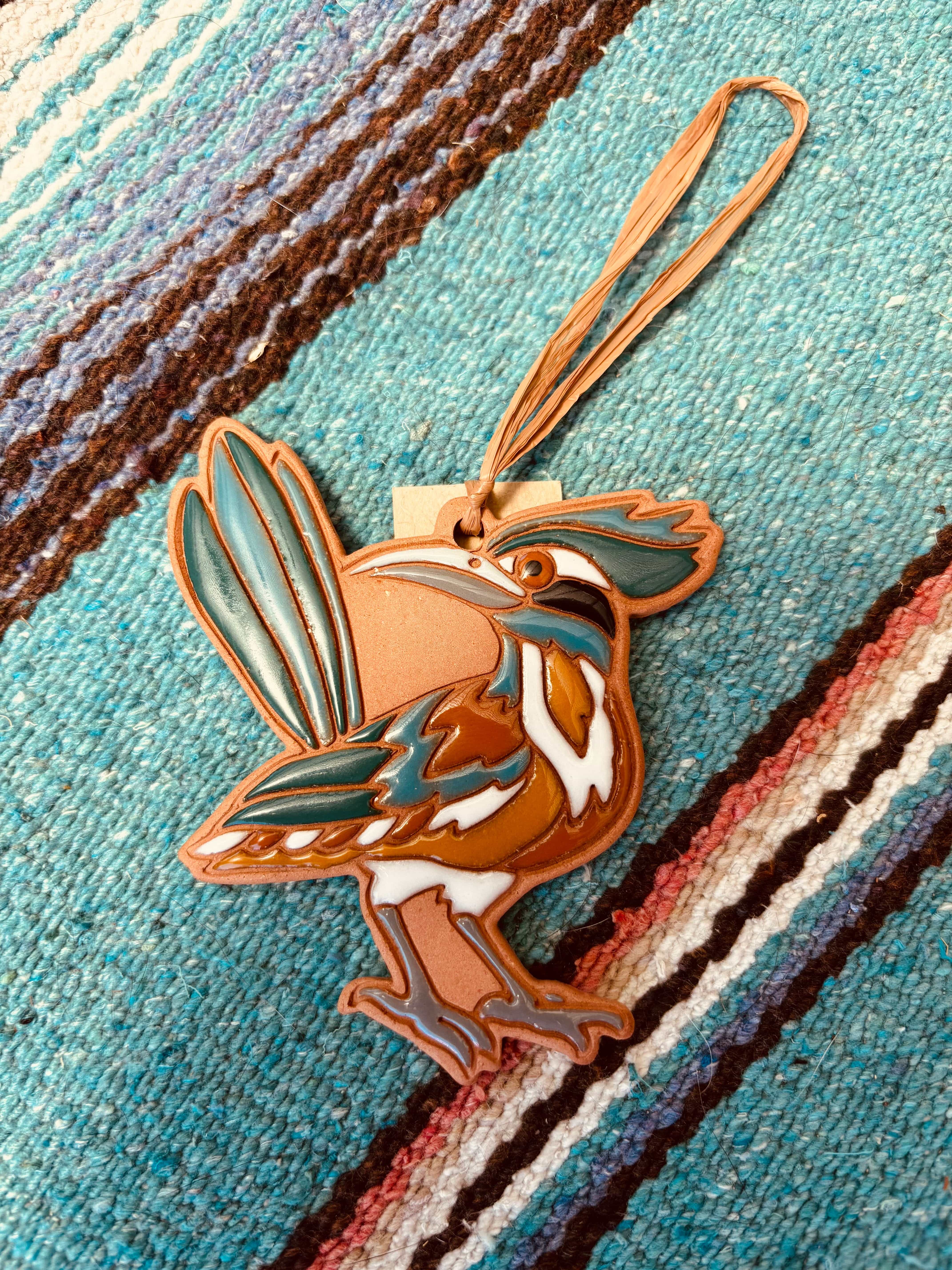 Rancho Relaxo Handmade Clay Roadrunner Ornament available in Joshua Tree at JT Trading Post