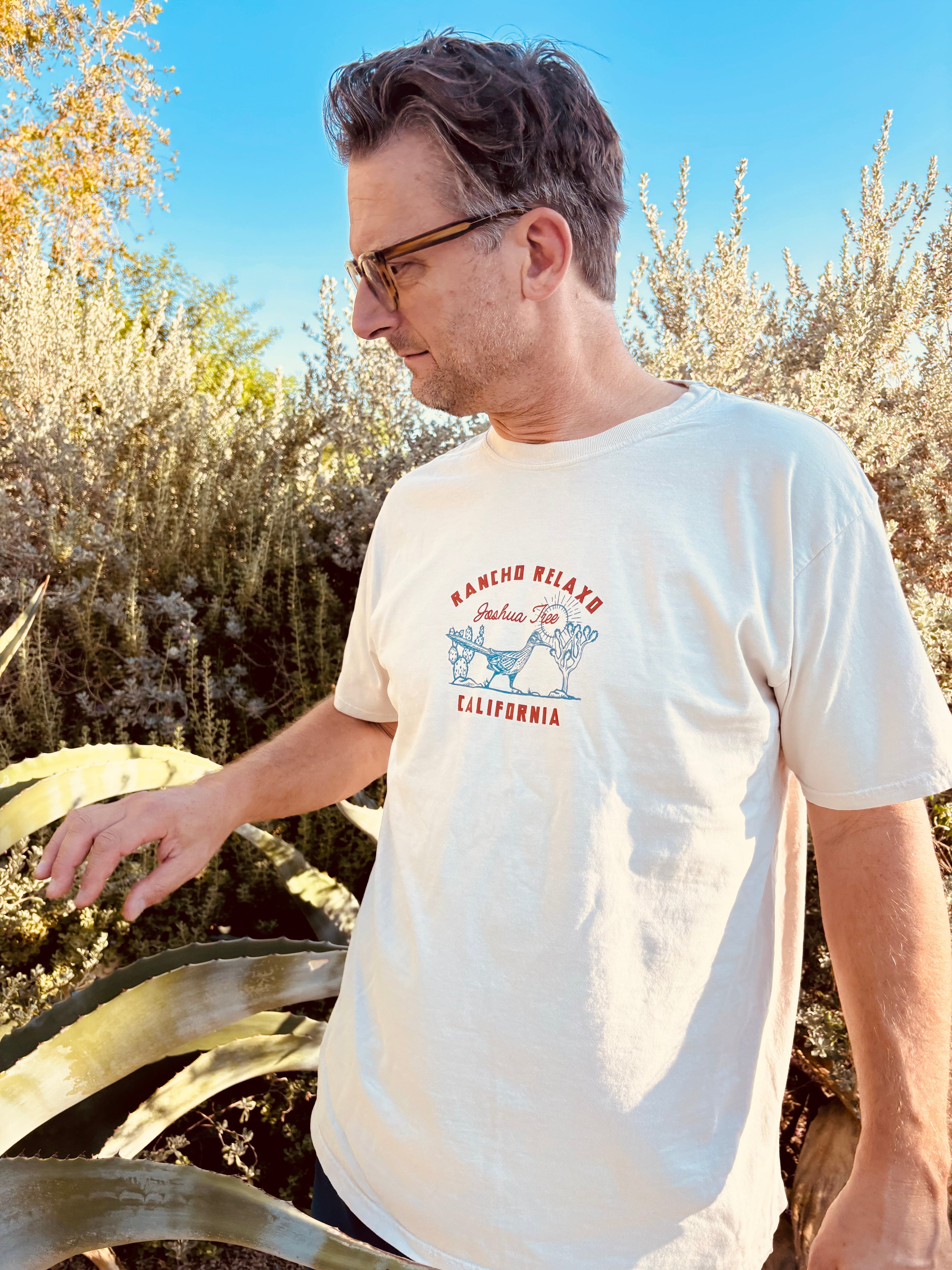 Rancho Relaxo Hot Roadrunner Joshua Tree Tee available in Joshua Tree at JT Trading Post