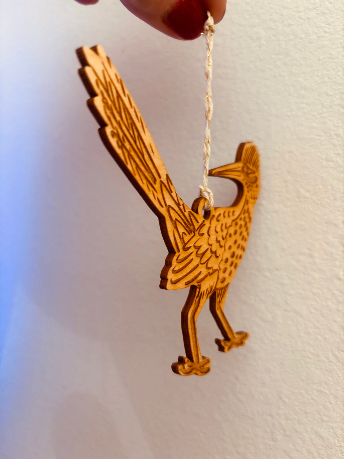 Rancho Relaxo Laser Cut Wood Roadrunner Ornament available in Joshua Tree at JT Trading Post