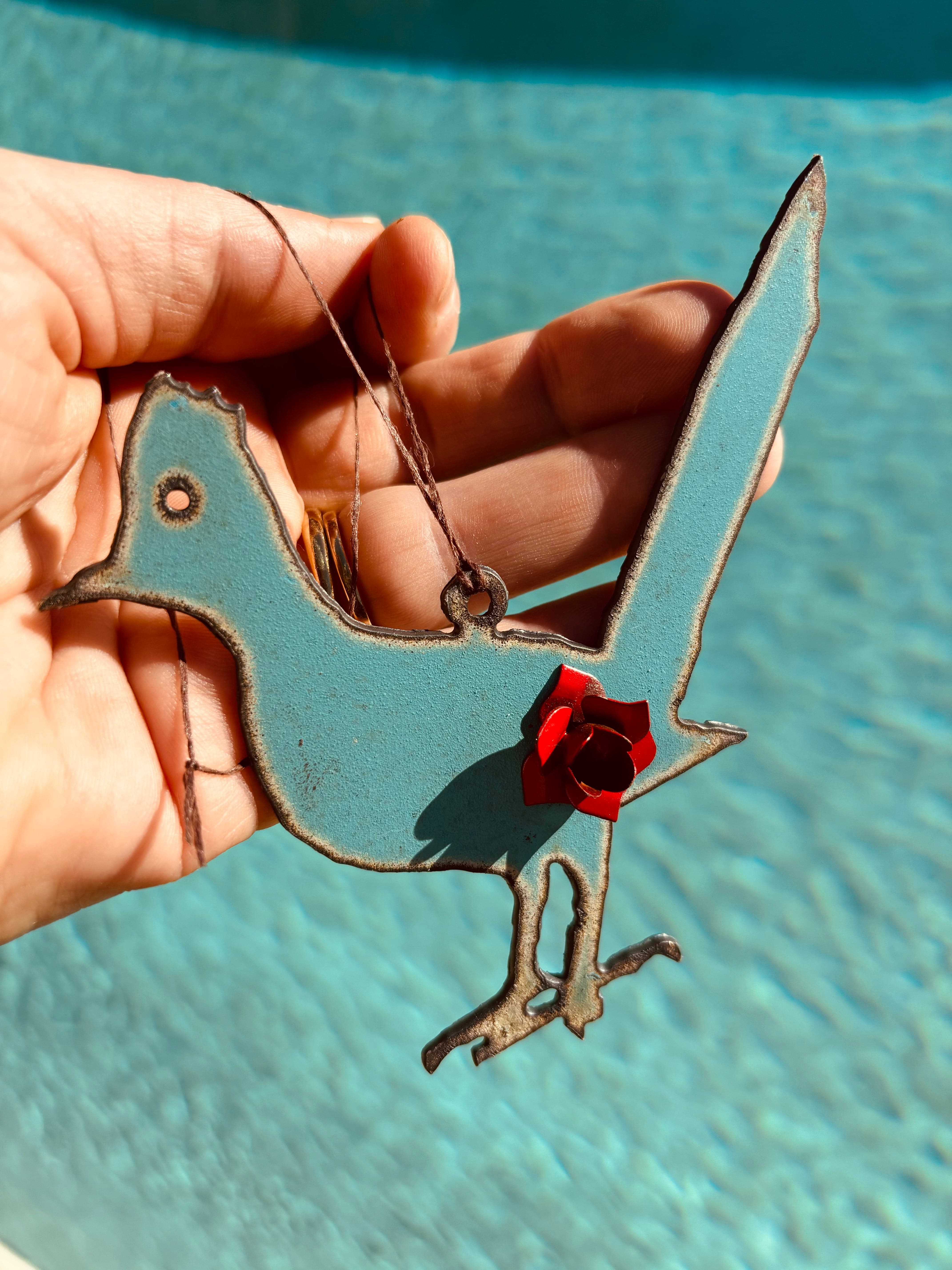Rancho Relaxo Rustic Metal Roadrunner Ornament available in Joshua Tree at JT Trading Post