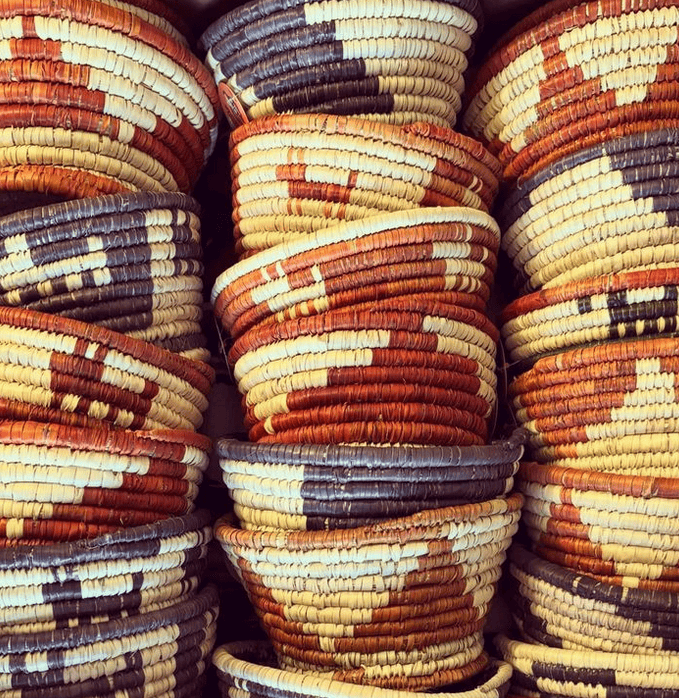 Red Raven Trading Co Woven Basket available in Joshua Tree at JT Trading Post