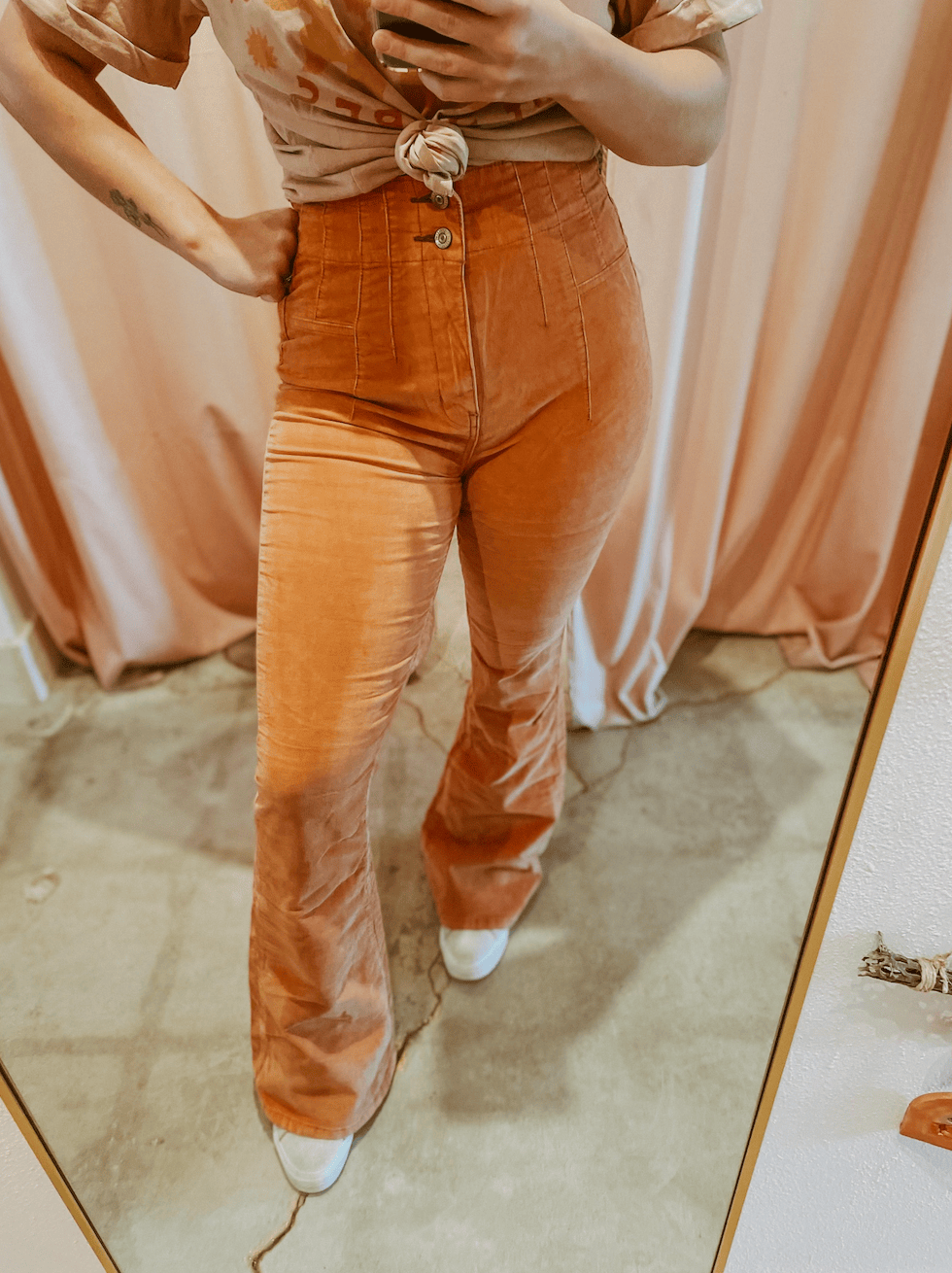 Roaming Travelers Jayde Cord Flare Jeans available in Joshua Tree at JT Trading Post