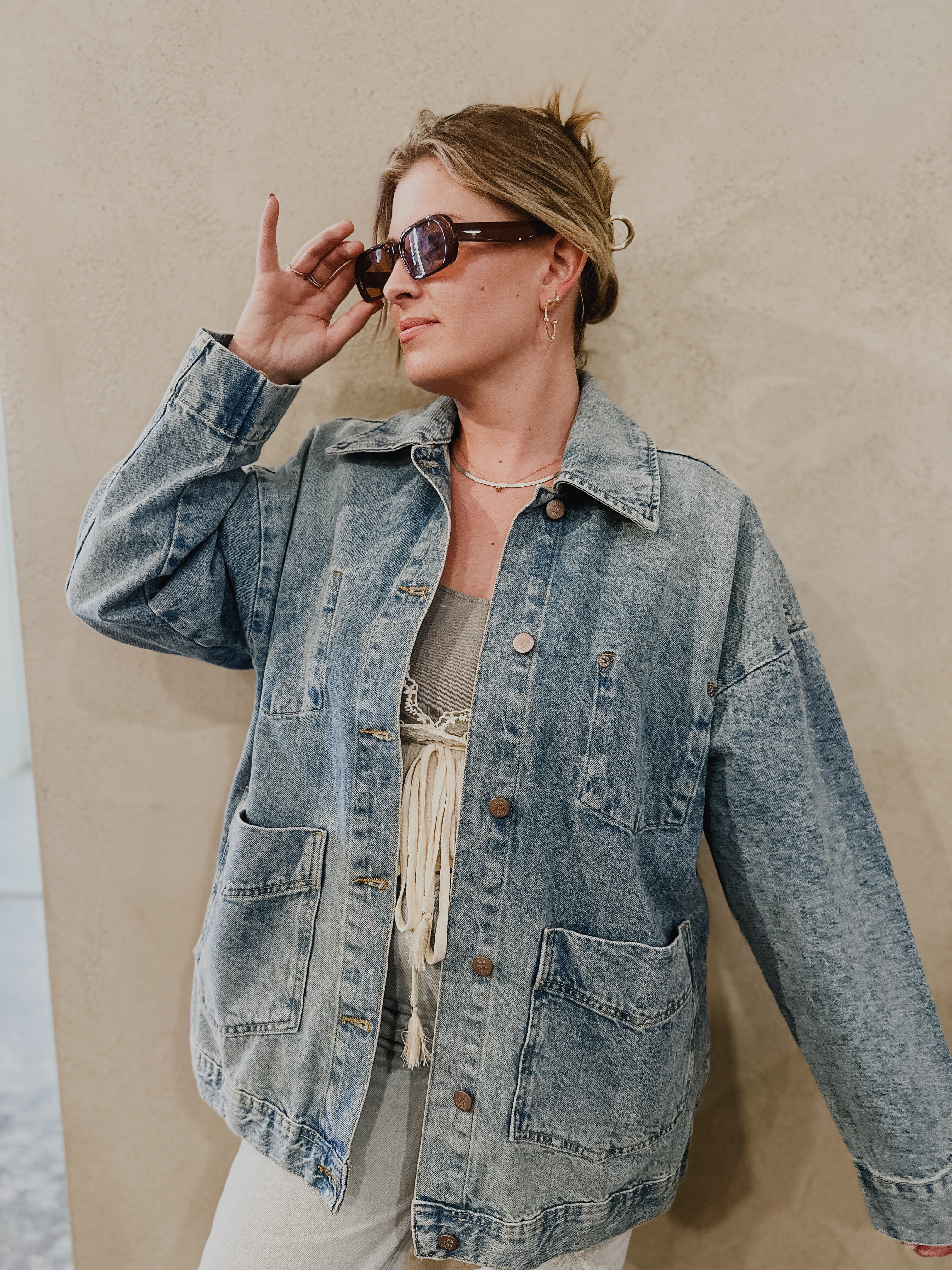 Roaming Travelers Avery Denim Jacket available in Joshua Tree at JT Trading Post