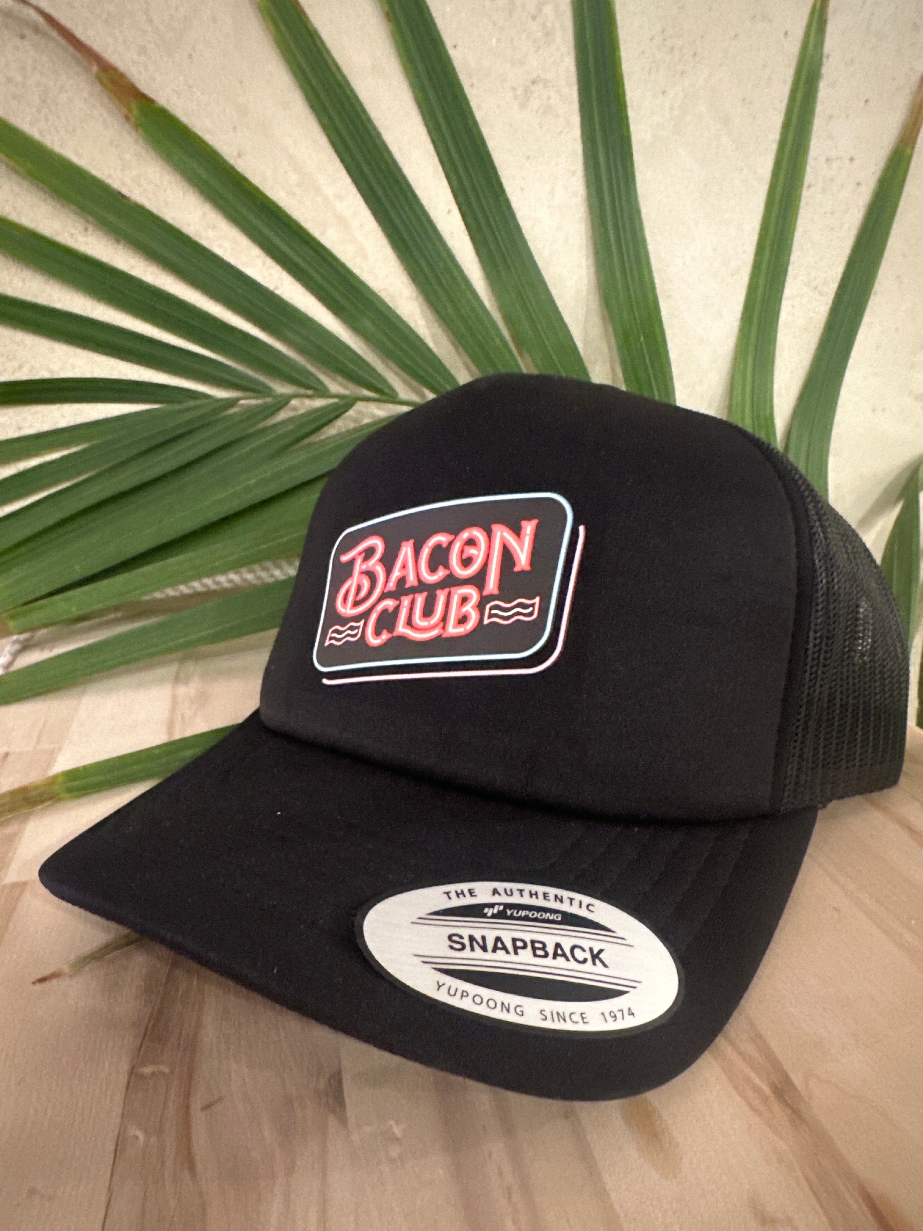 Roaming Travelers Bacon Club Trucker Hat available in Joshua Tree at JT Trading Post