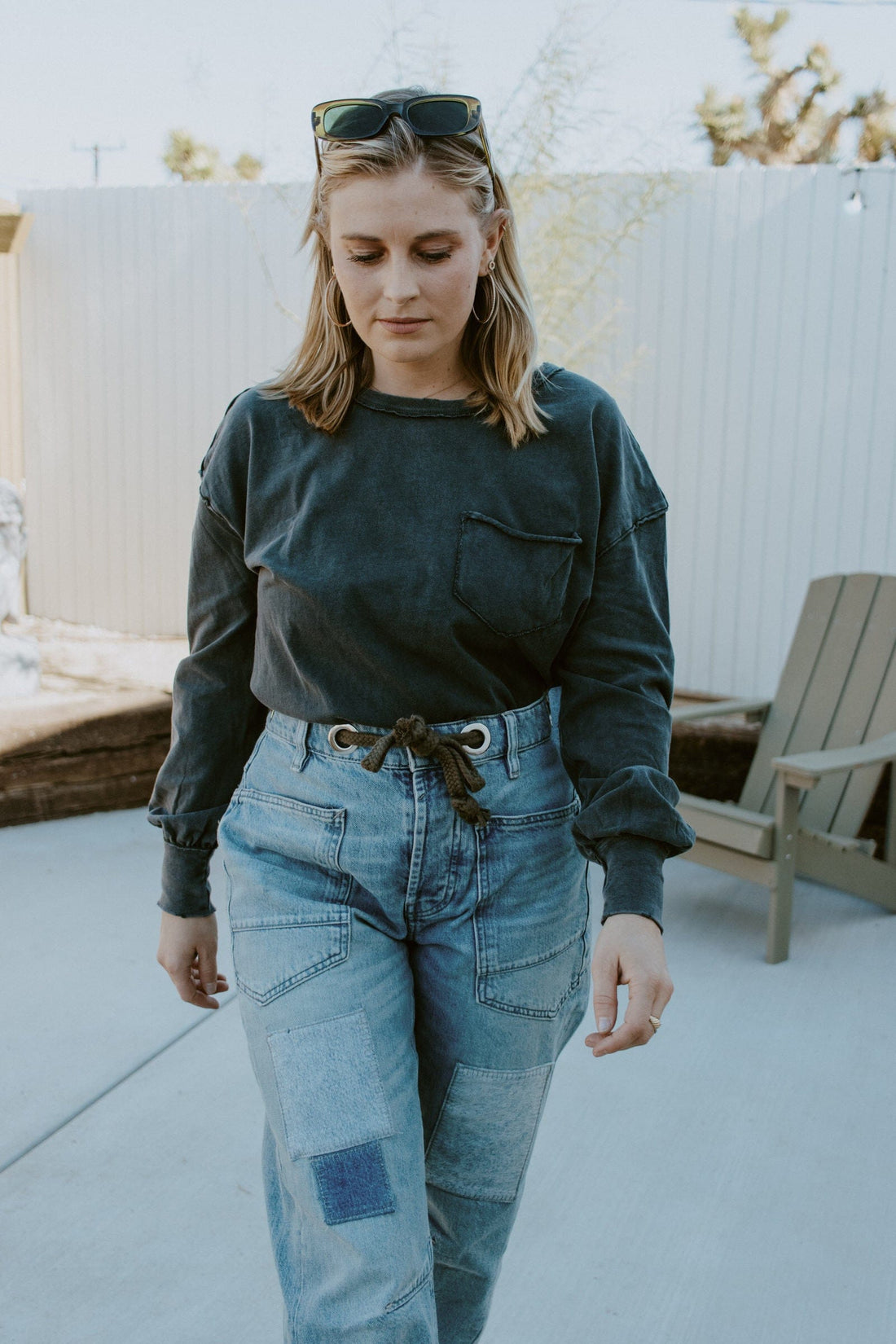 Free People Blue Jean / 24 Moxie Low Slung Pull On
