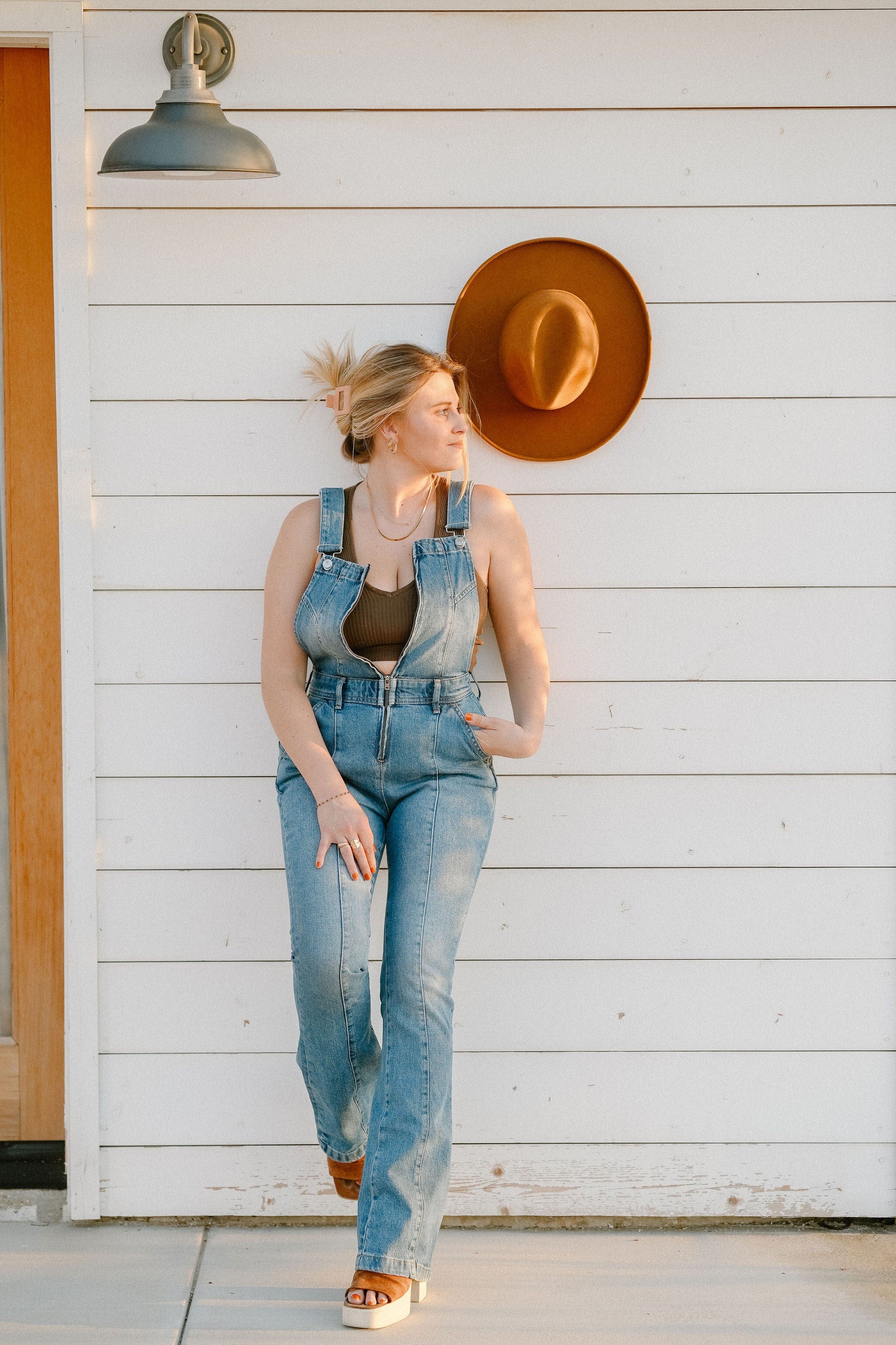 Roaming Travelers Camilla Slim Flare Overalls available in Joshua Tree at JT Trading Post