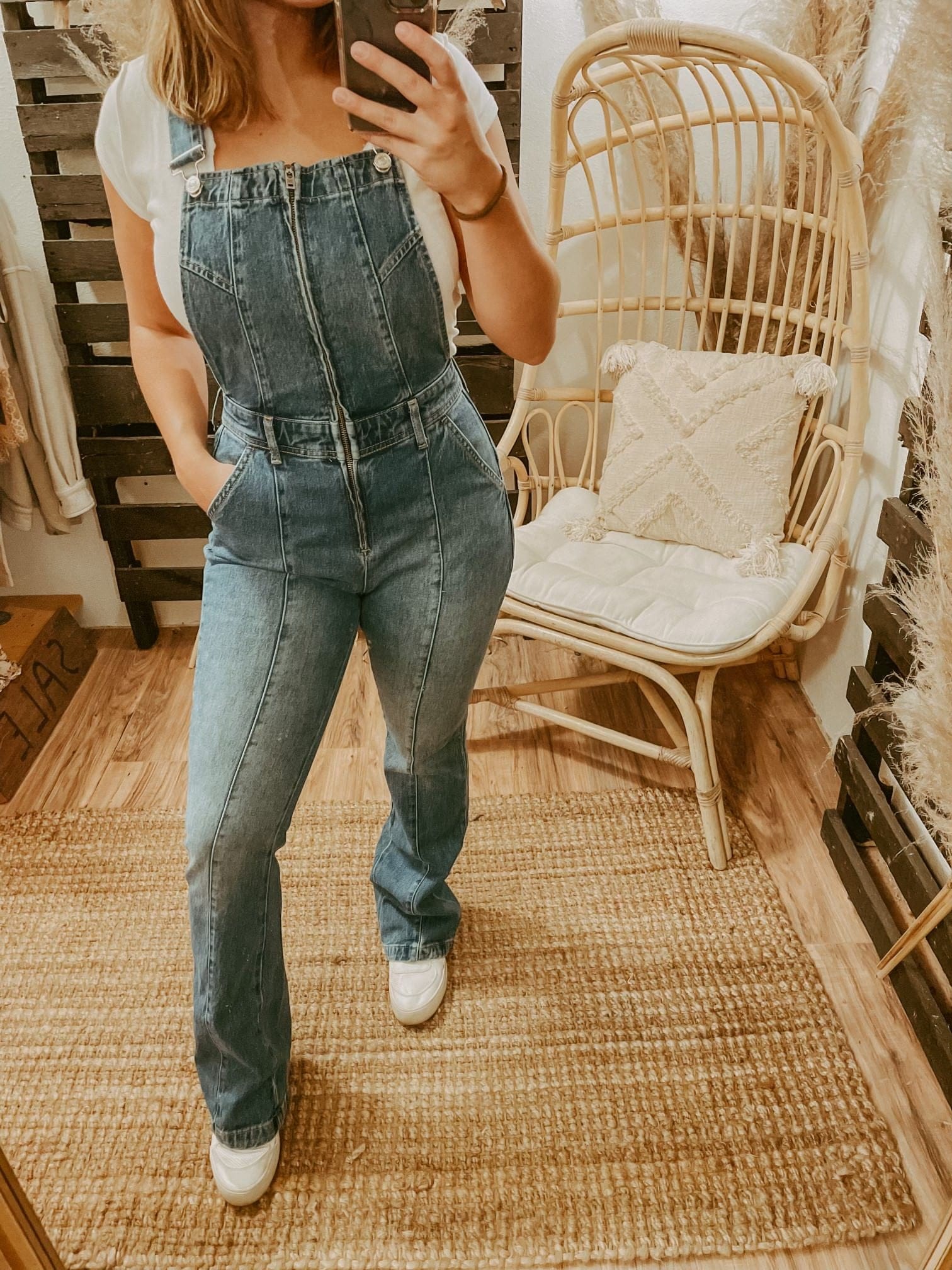 Roaming Travelers Camilla Slim Flare Overalls available in Joshua Tree at JT Trading Post