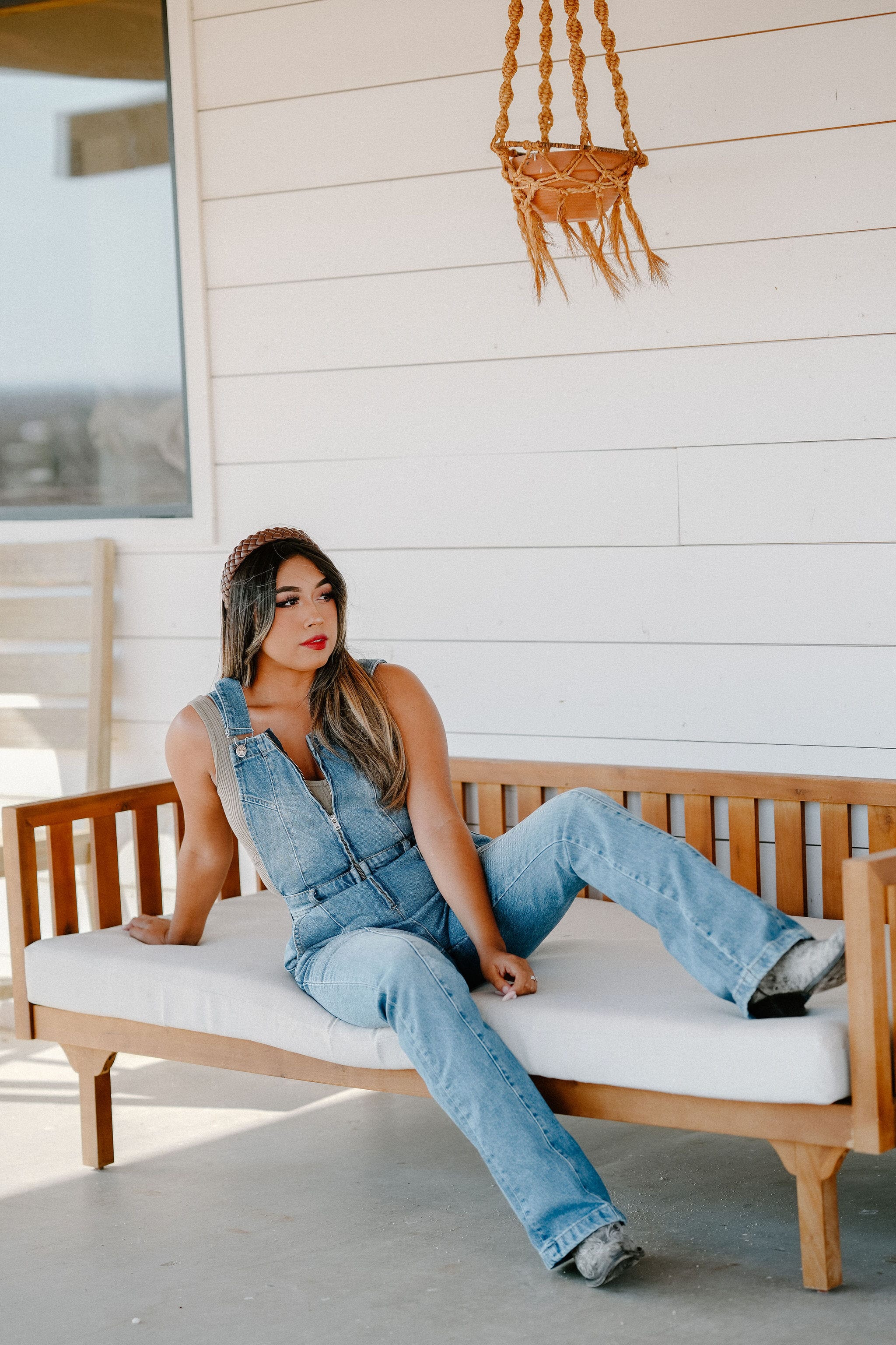 Roaming Travelers Camilla Slim Flare Overalls available in Joshua Tree at JT Trading Post
