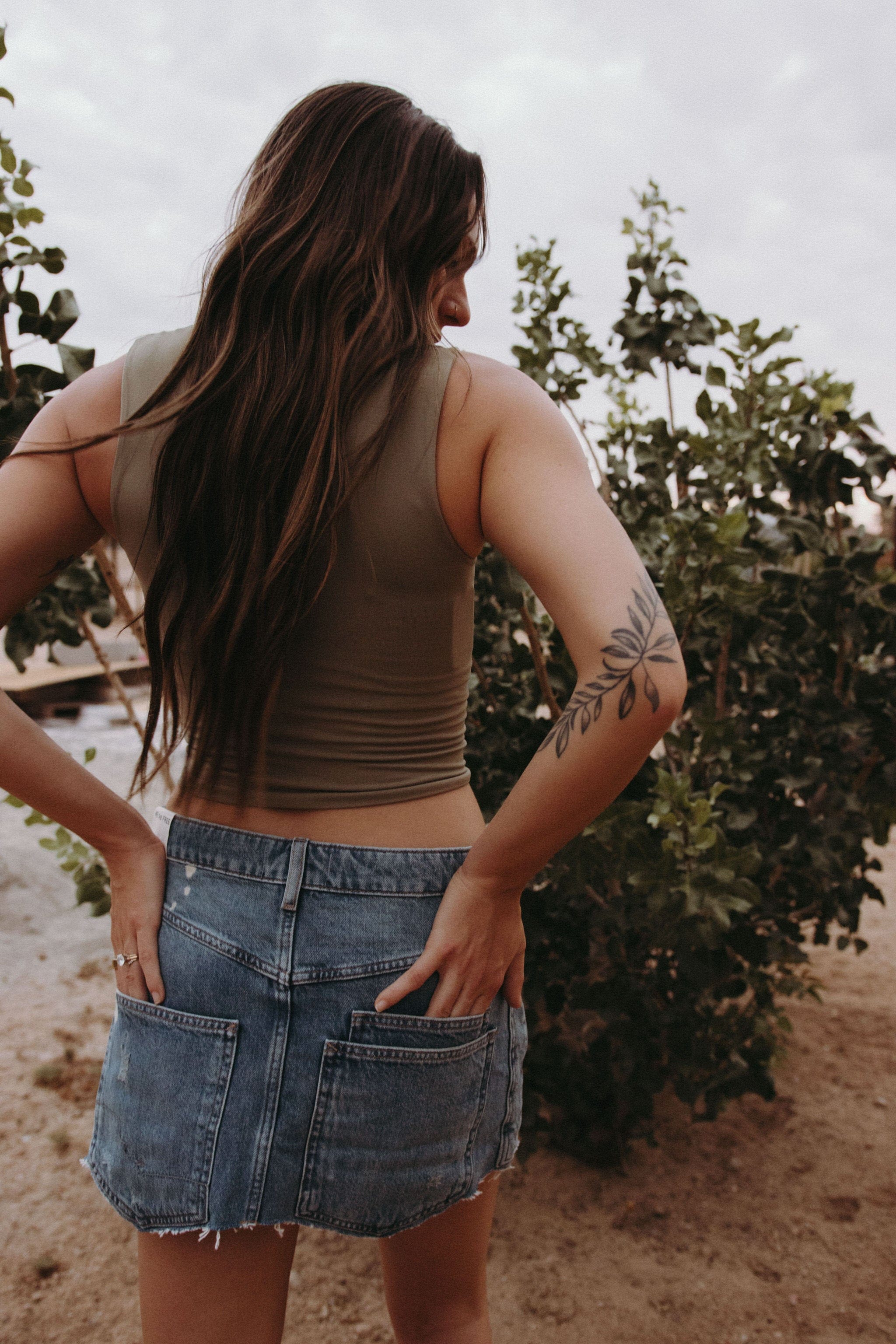 Free People Skirt Dolly Denim Mini Skirt