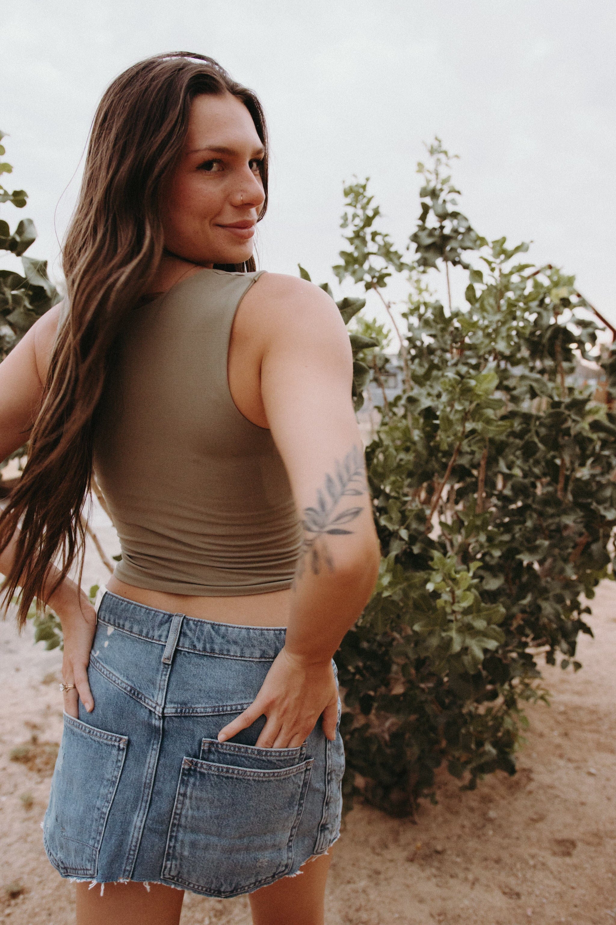 Free People Skirt Dolly Denim Mini Skirt